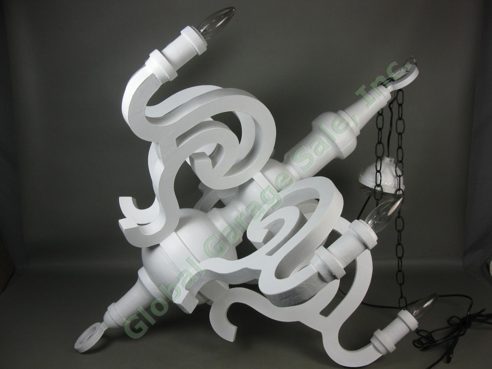 RARE Moooi Studio Job Paper Chandelier White Hanging Electric Lamp 35" Diameter 1