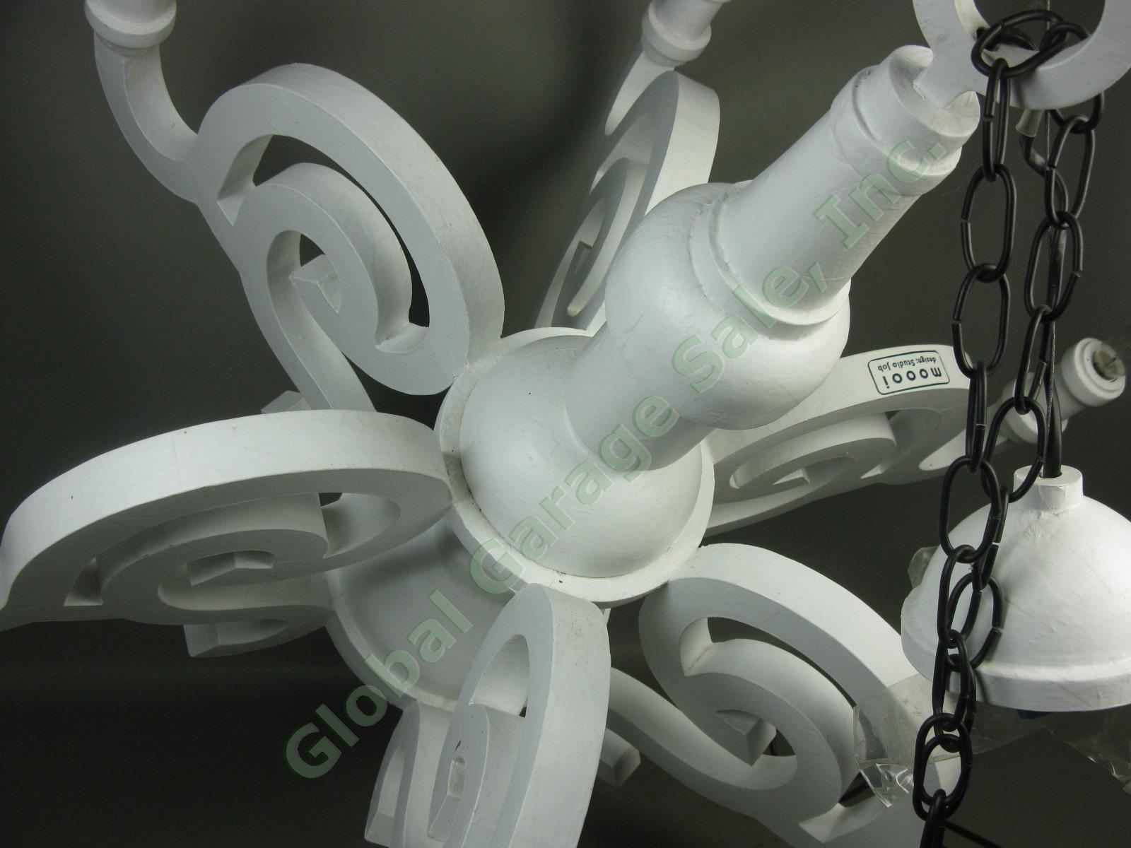 RARE Moooi Studio Job Paper Chandelier White Hanging Electric Lamp 35" Diameter 5