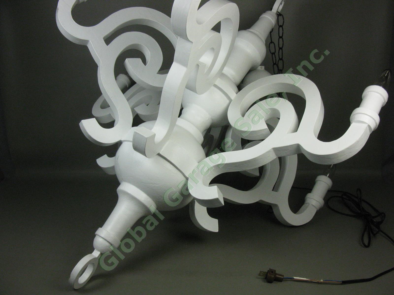 RARE Moooi Studio Job Paper Chandelier White Hanging Electric Lamp 35" Diameter 6