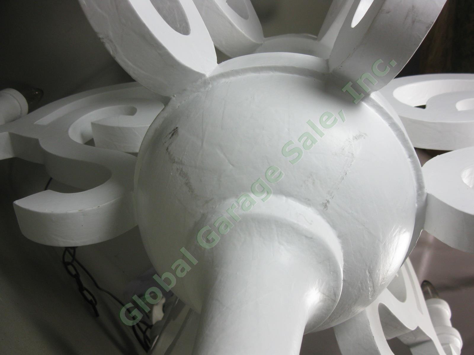 RARE Moooi Studio Job Paper Chandelier White Hanging Electric Lamp 35" Diameter 8