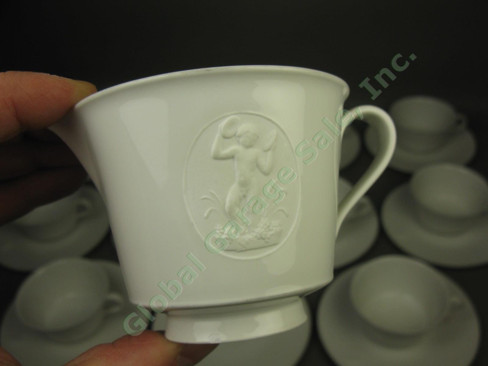 Vtg 22p KPM Royal Berlin Arcadia Porcelain Set Tea Cup Saucer Creamer 1930