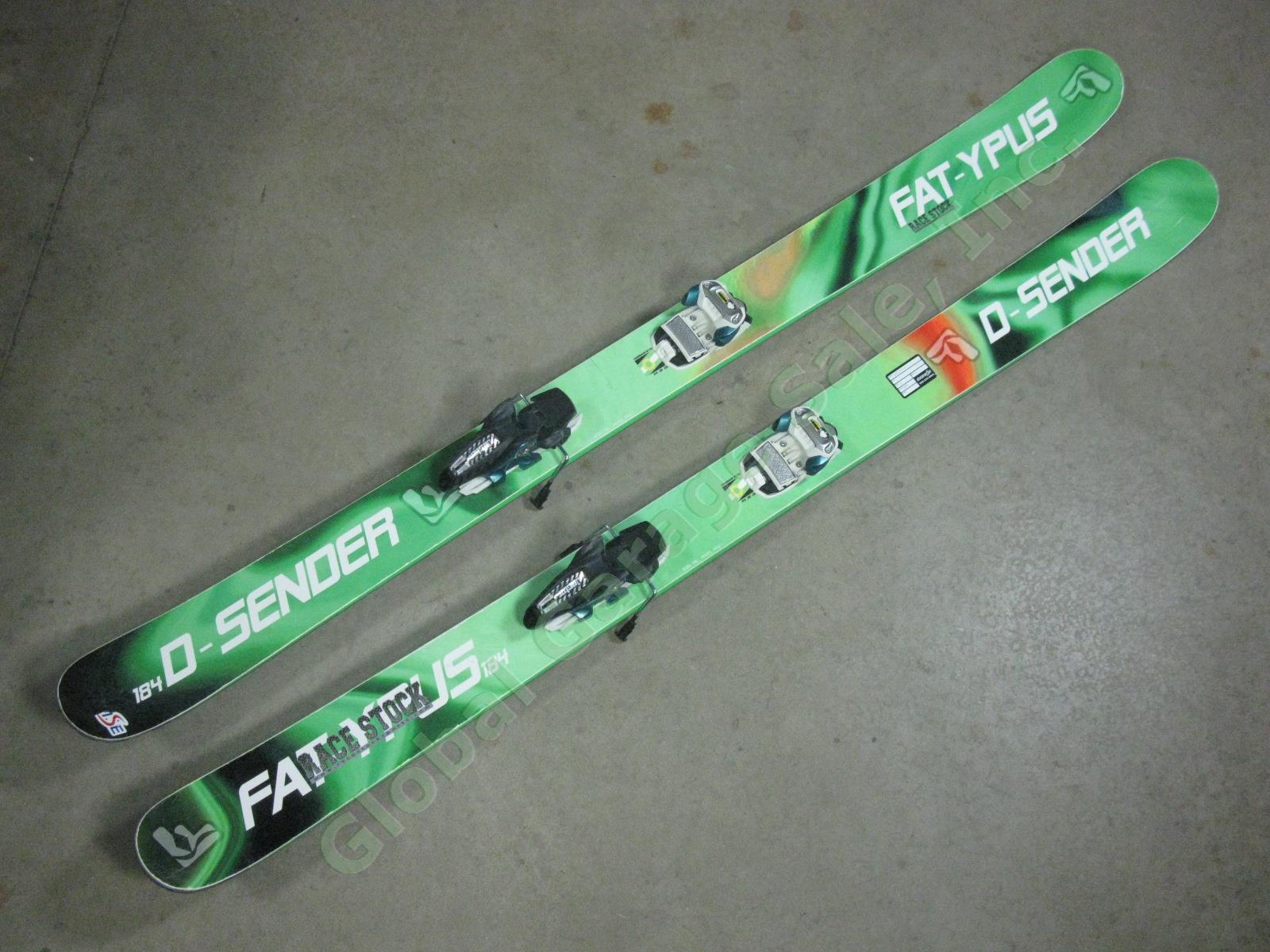 2014 Fat-ypus D-Sender 184cm All-Mountain Skis With Marker Jester Bindings NR!