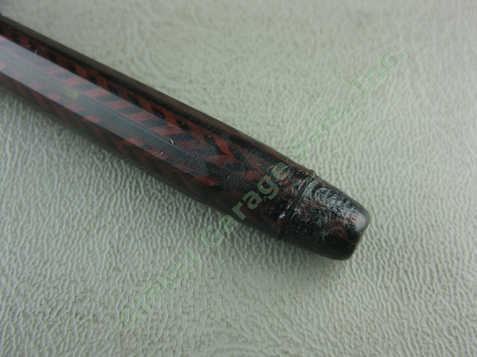 VTG Used Conklin Red Chevron Nozac V Line Herringbone Fountain Pen Nib As Is NR 3