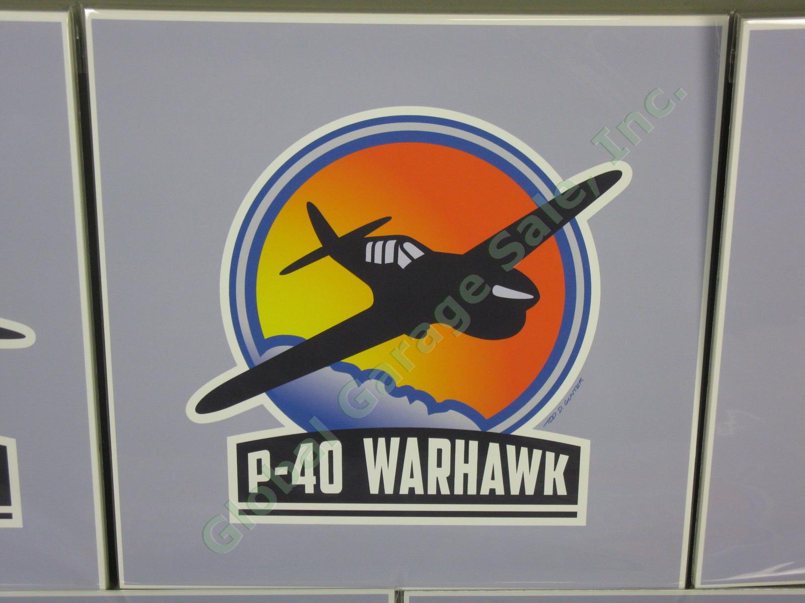 7 WWII US NAVY RAF Military Airplane Art Prints Corsair Mustang Spitfire Warhawk 2