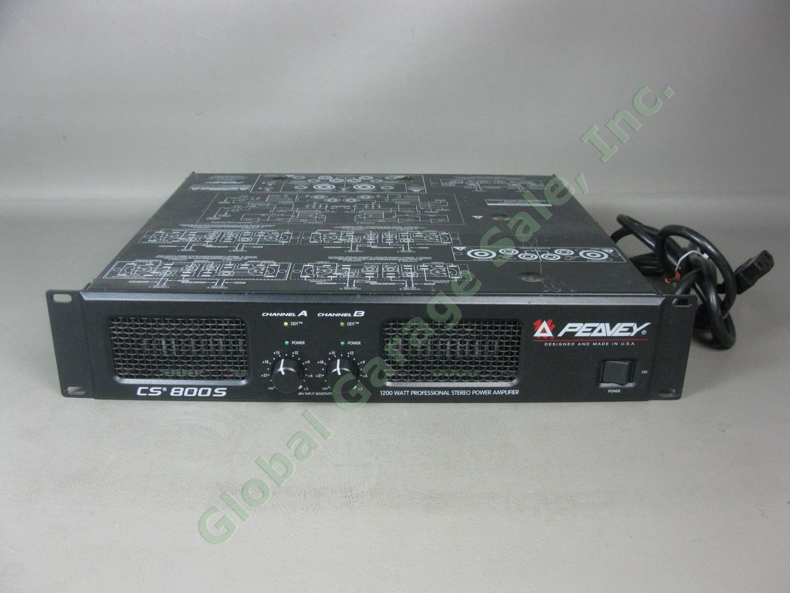 Peavey CS 800S CS800S 1200 Watt Stereo Power Amp Pro Audio Amplifier No Reserve!