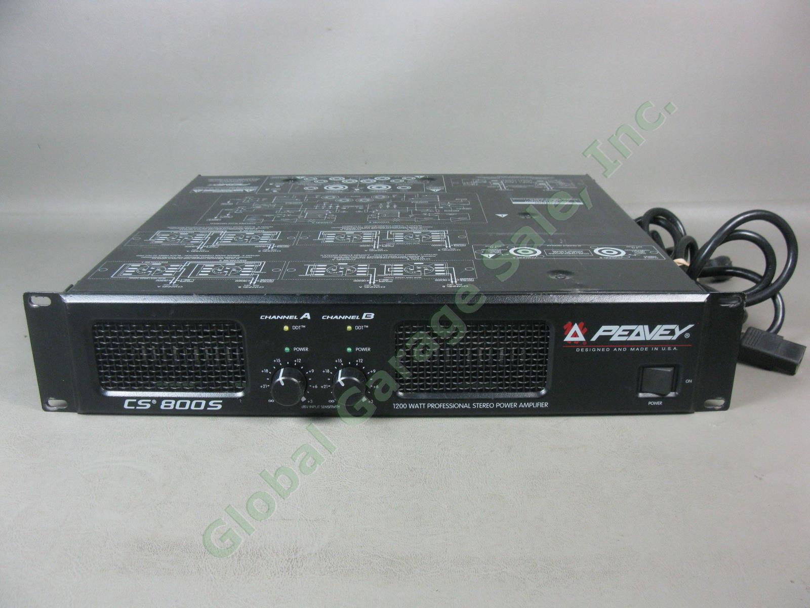 Peavey CS 800S CS800S 1200 Watt Stereo Power Amp Pro Audio Amplifier No Reserve!