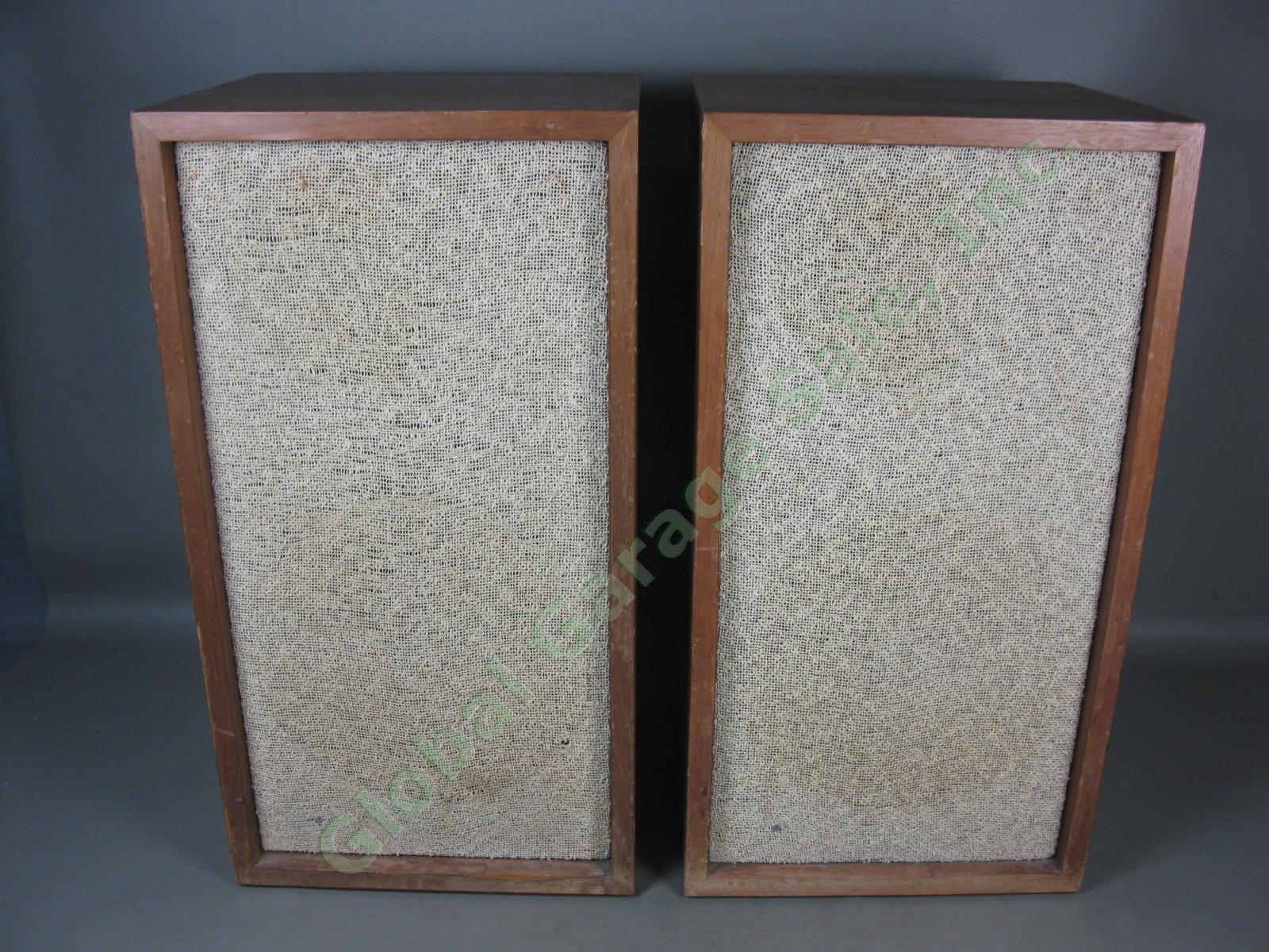 Vintage Early 1960s KLH Model 6 Stereo Speakers Henry Kloss Sound Great NO RES!