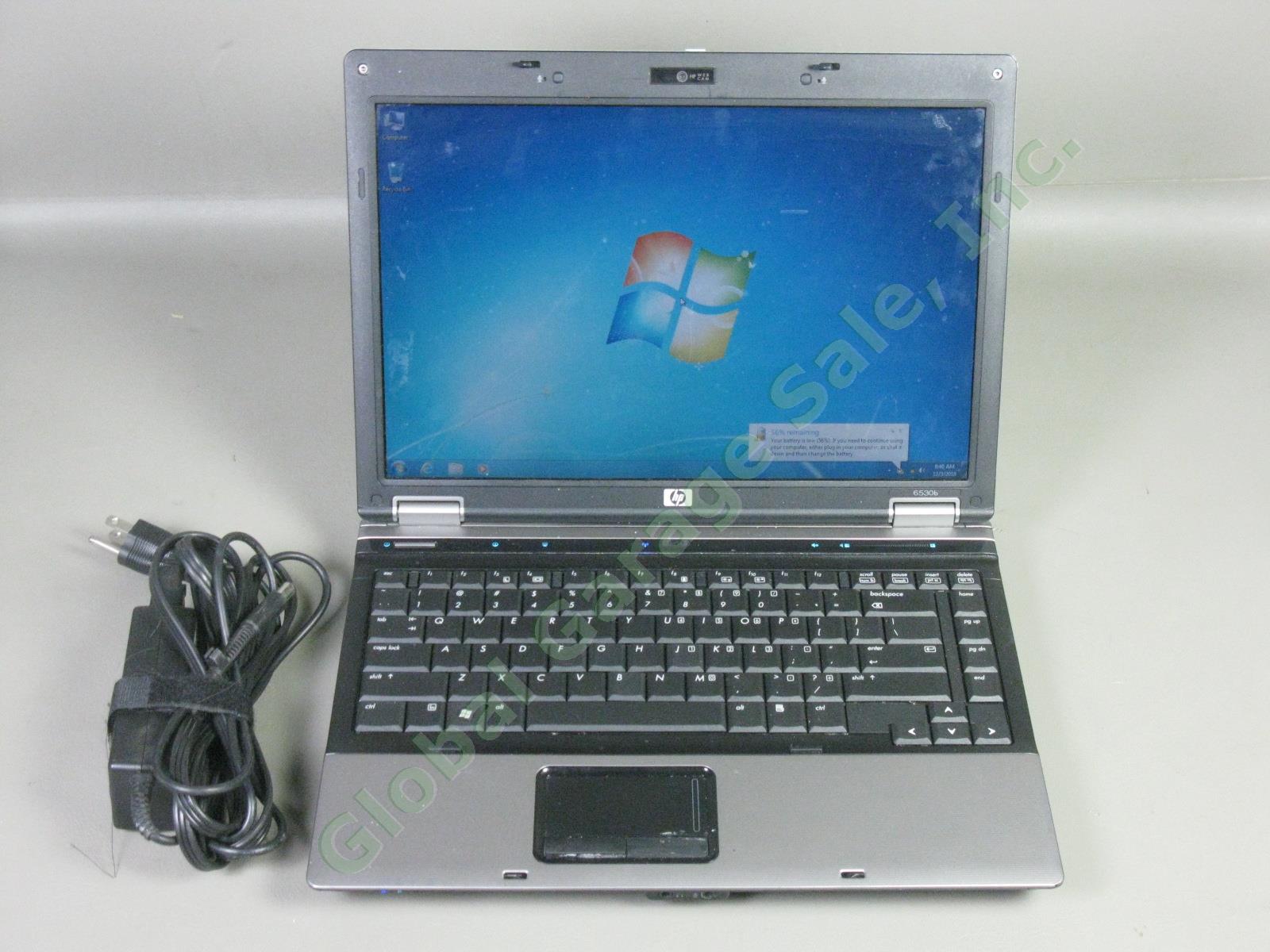 HP 6530b Laptop Computer Intel 2.40GHz 4GB RAM 160GB 14.1" Windows 7 Ultimate