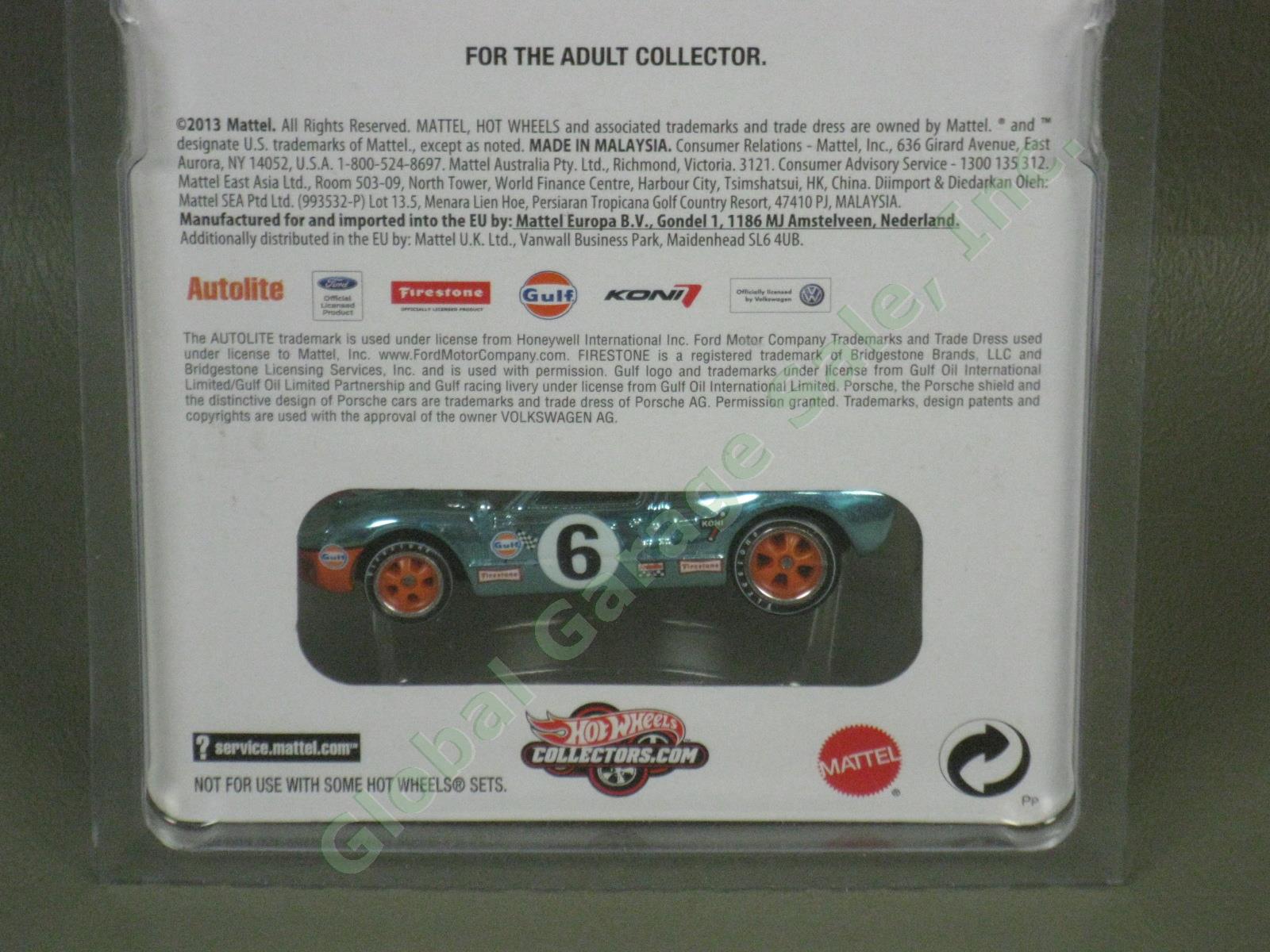 NEW Hot Wheels RLC Red Line Club Gulf Racing Ford GT40 1524/4000 Real Riders 6