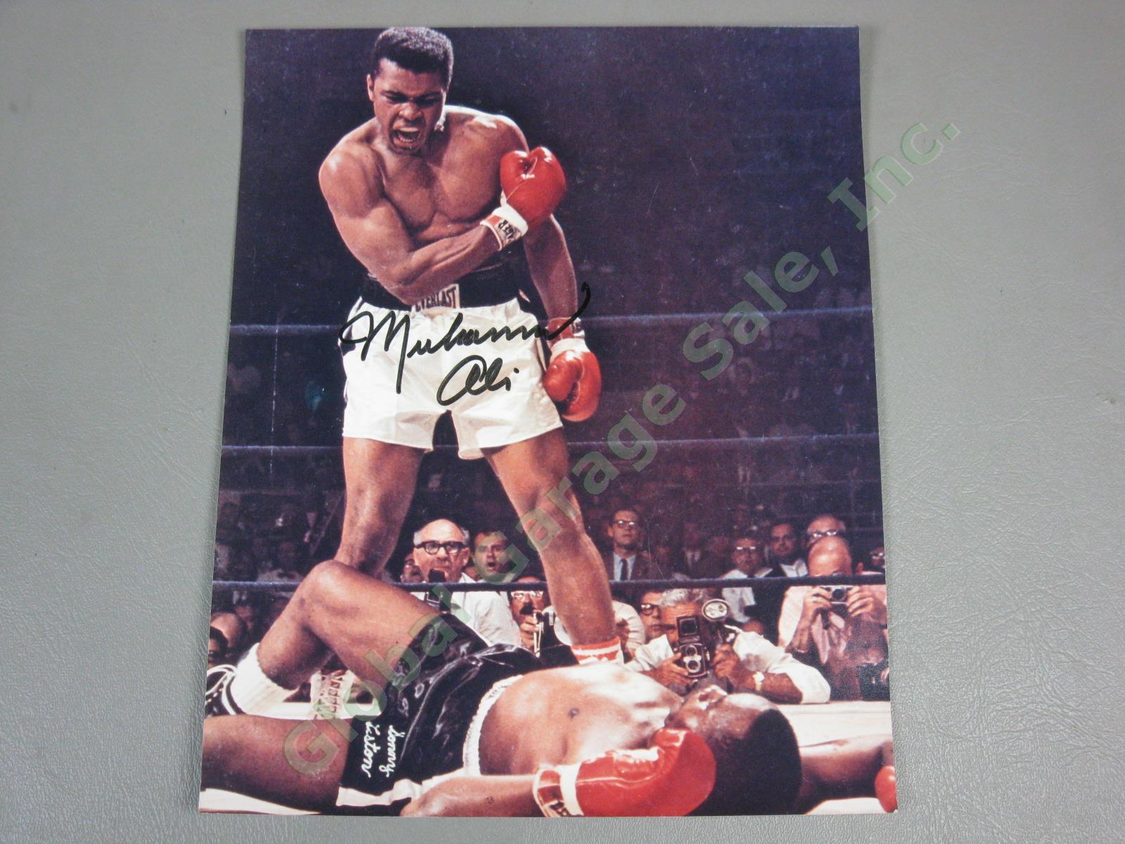 Signed Muhammad Ali Photo Sonny Liston Boxing Knockout Punch Fight May 25 1965