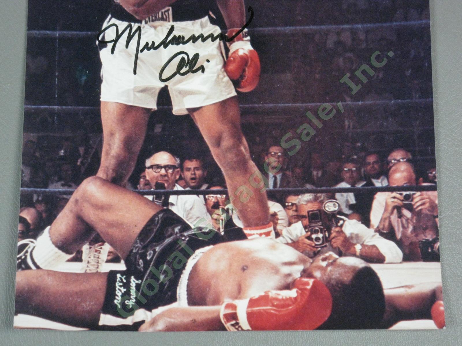 Signed Muhammad Ali Photo Sonny Liston Boxing Knockout Punch Fight May 25 1965 2