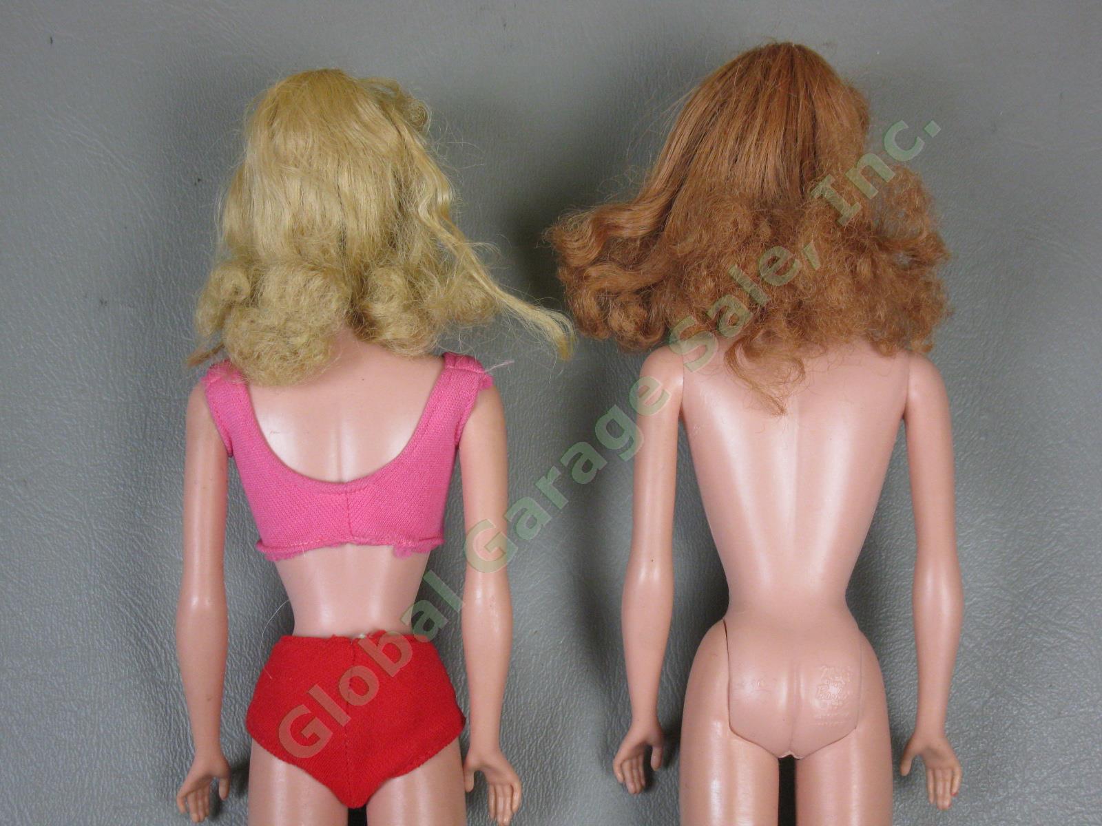 Vtg 1960s Barbie Doll Lot #850 #6/7 1964 Ponytail 1962/1963 Bubblecut w/Case NR! 9