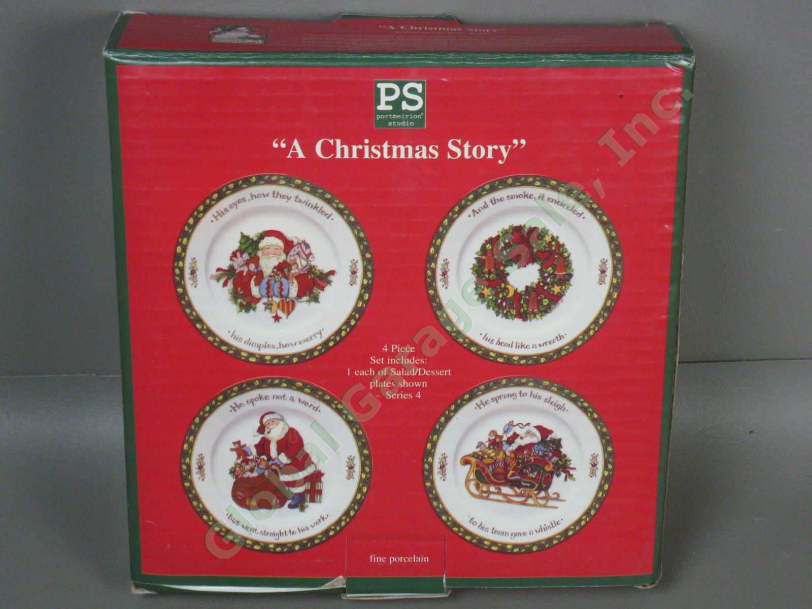 4 NEW Portmeirion Studio A Christmas Story Salad Dessert Plates Winget Series 4 5