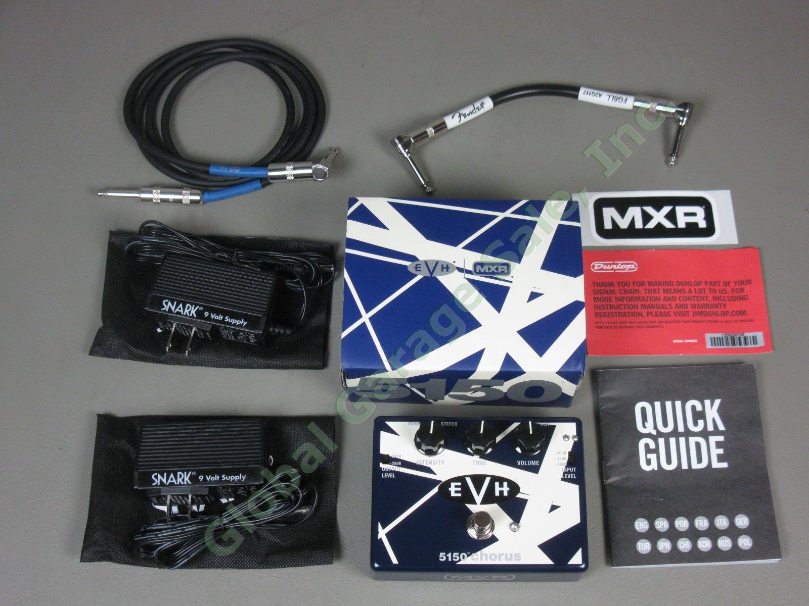 MXR EVH 5150 Chorus Guitar Pedal + 2 Power Supplies + Cables Lot Near Mint!