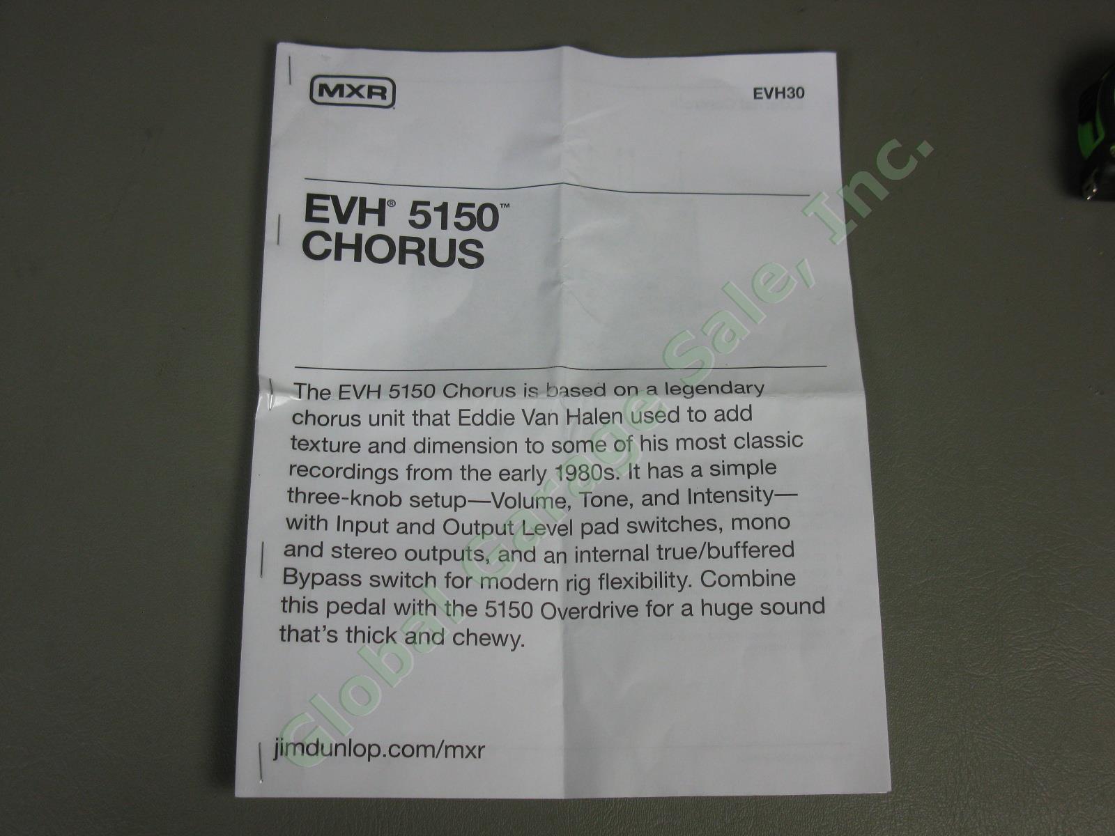 MXR EVH 5150 Chorus Guitar Pedal + 2 Power Supplies + Cables Lot Near Mint! 12