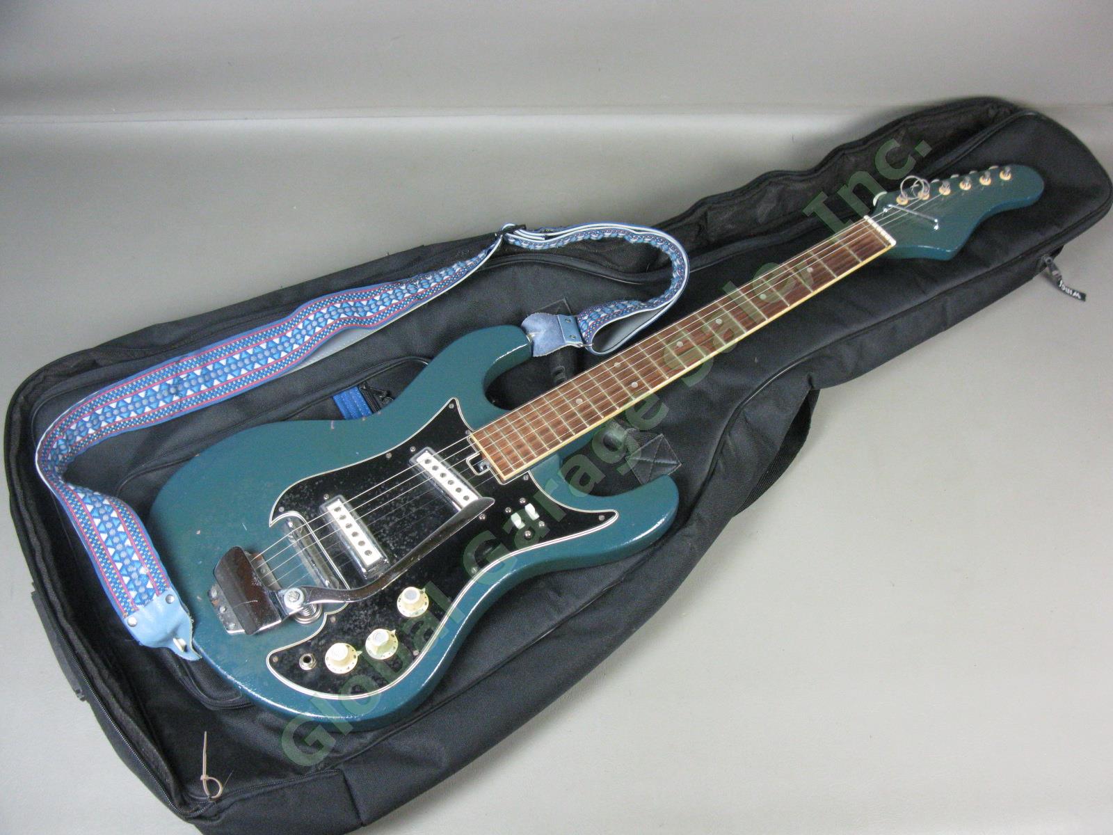 Vintage 1960s MIJ Strat-Style Electric Guitar Whammy Tremelo Bar Teisco Daimaru