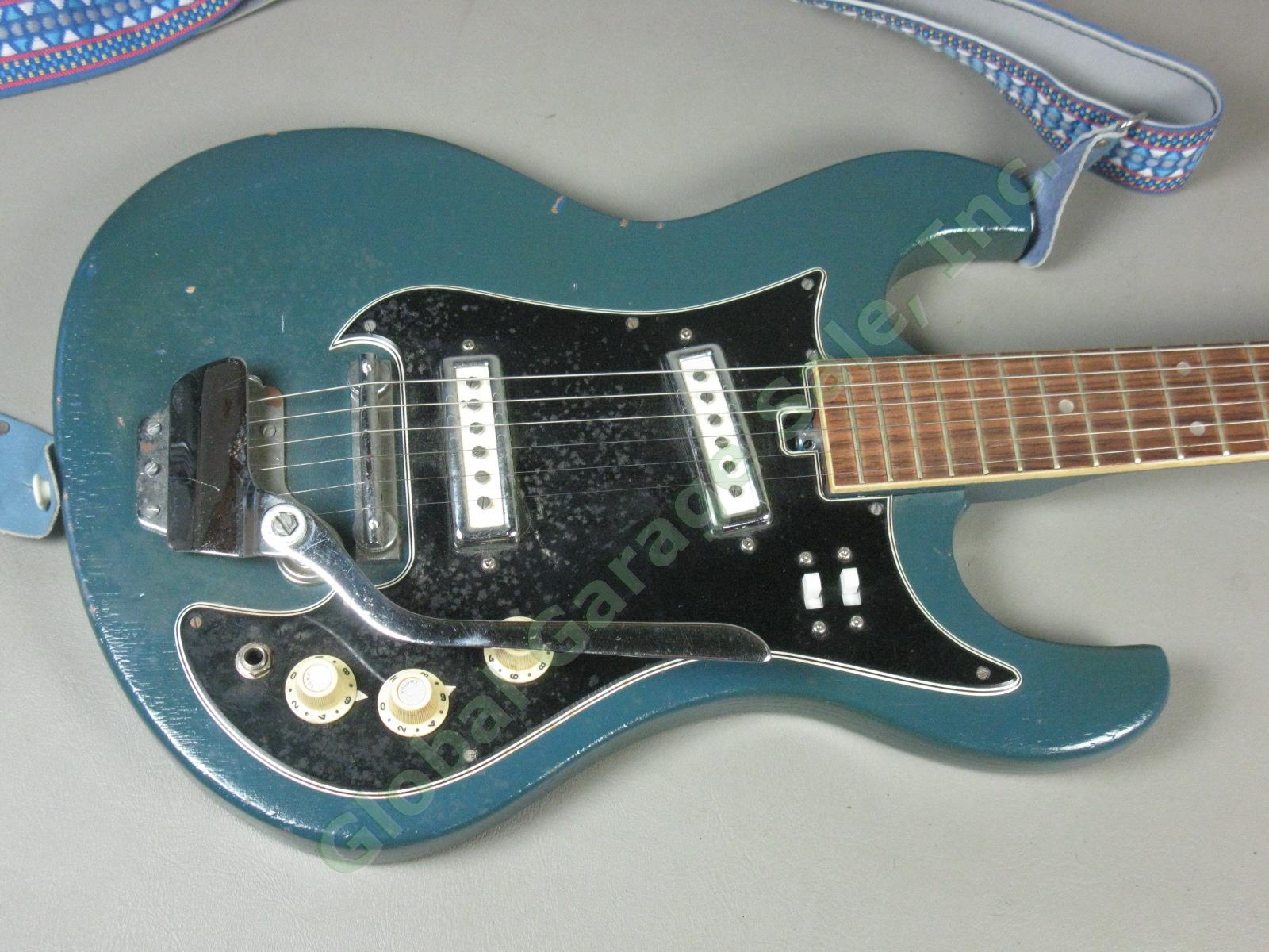 Vintage 1960s MIJ Strat-Style Electric Guitar Whammy Tremelo Bar Teisco Daimaru 2