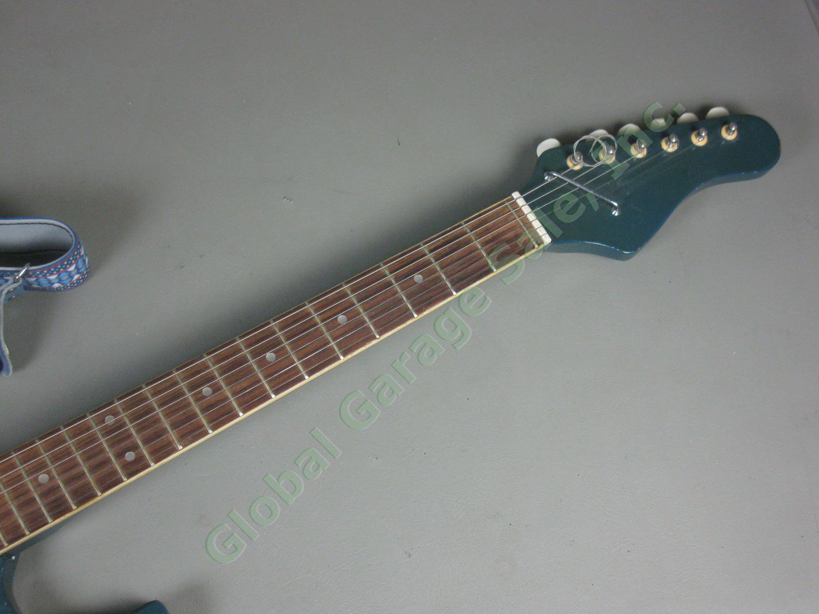 Vintage 1960s MIJ Strat-Style Electric Guitar Whammy Tremelo Bar Teisco Daimaru 3
