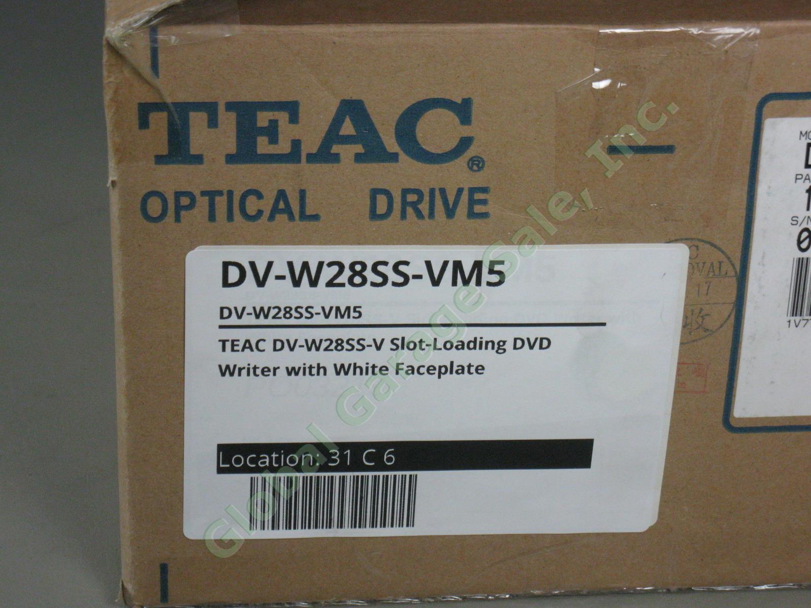 20 NEW Teac White DVD Writer Burner Player DV-W28SS-VM5 Slim Slot Load 12.7mm NR 1