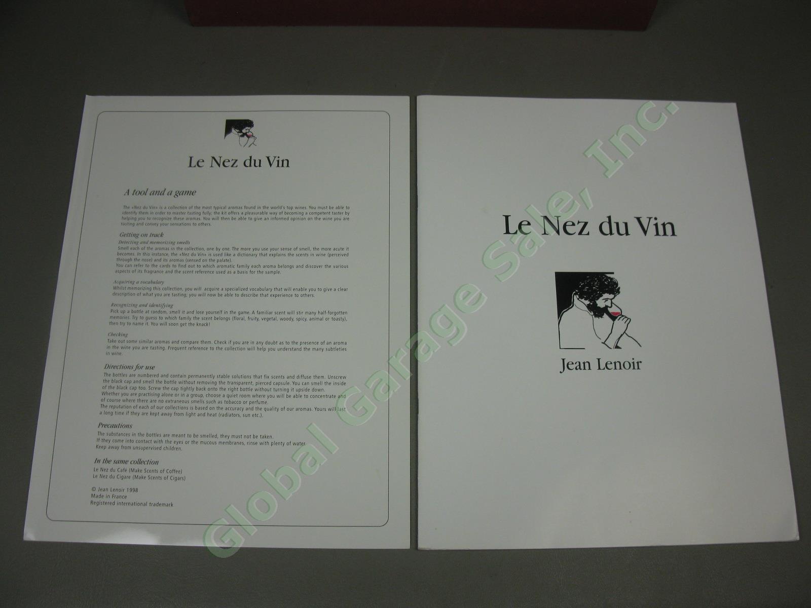 Complete Jean Lenoir Le Nez du Vin 54-Aroma Wine Kit w/ Cards + Instructions EXC 5