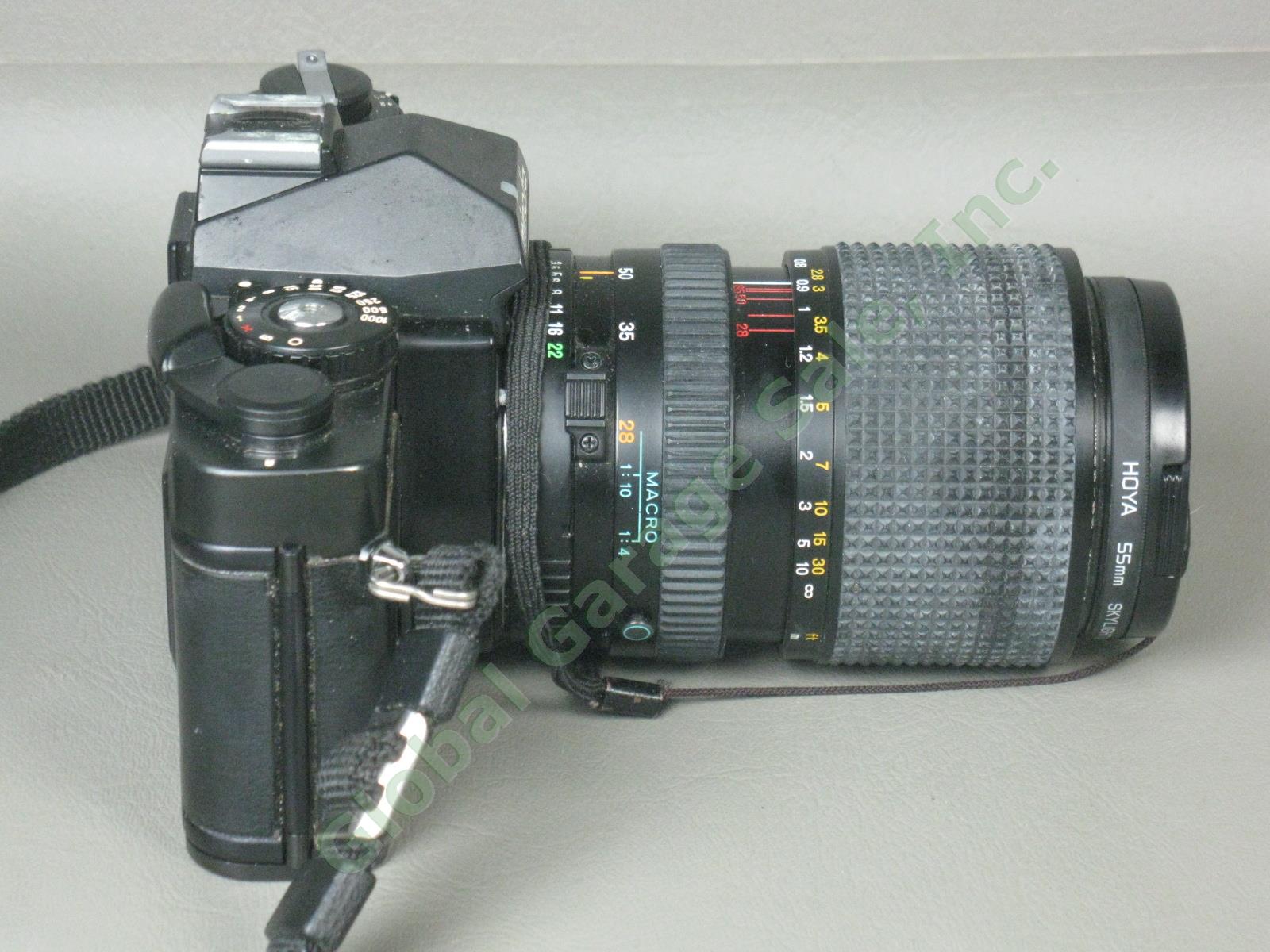 Minolta XD-11 SLR Camera MD 28-85mm 1:3.5-4.5 Zoom Lens Auto 320X Flash +Manuals 2