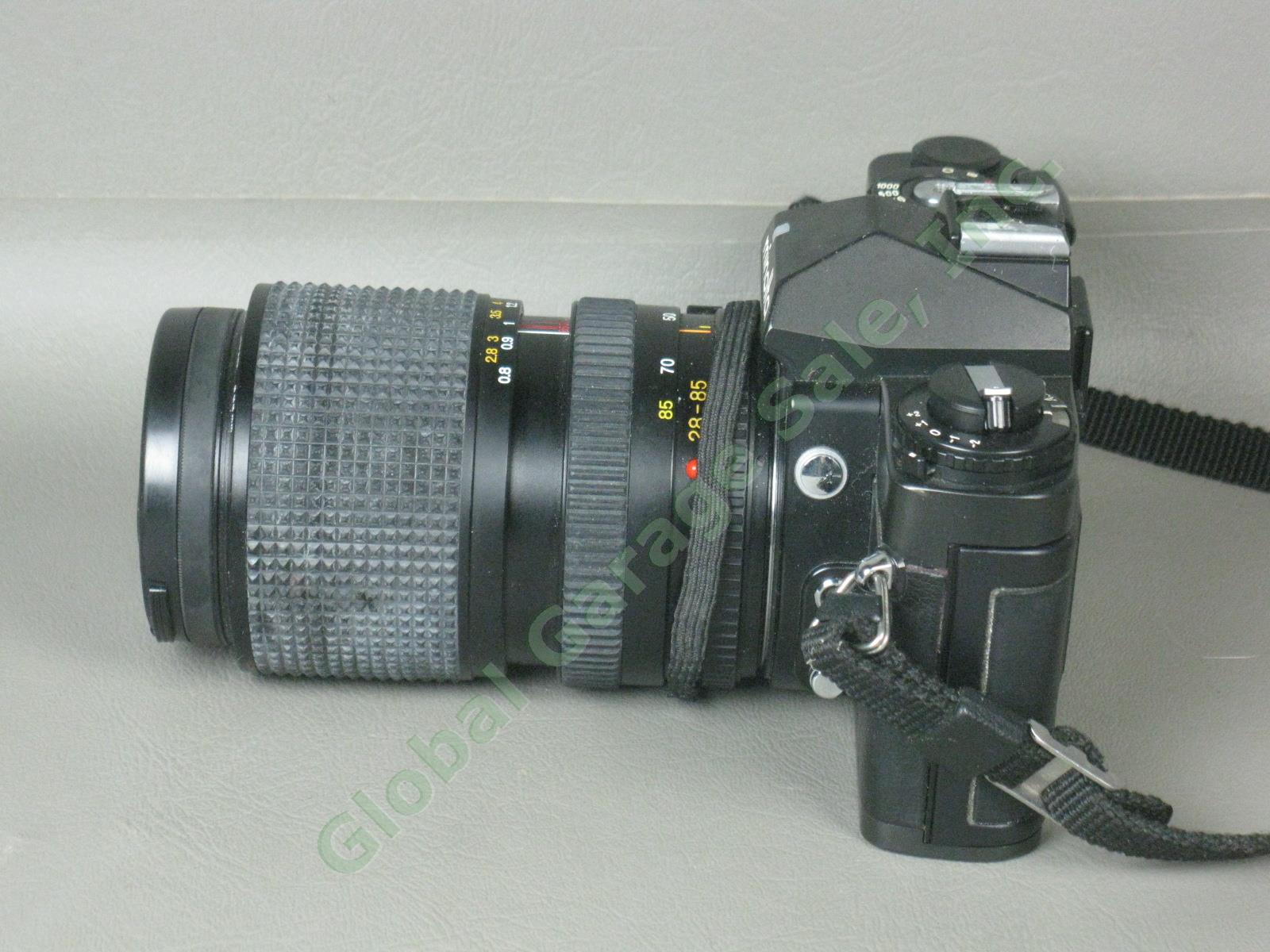 Minolta XD-11 SLR Camera MD 28-85mm 1:3.5-4.5 Zoom Lens Auto 320X Flash +Manuals 4