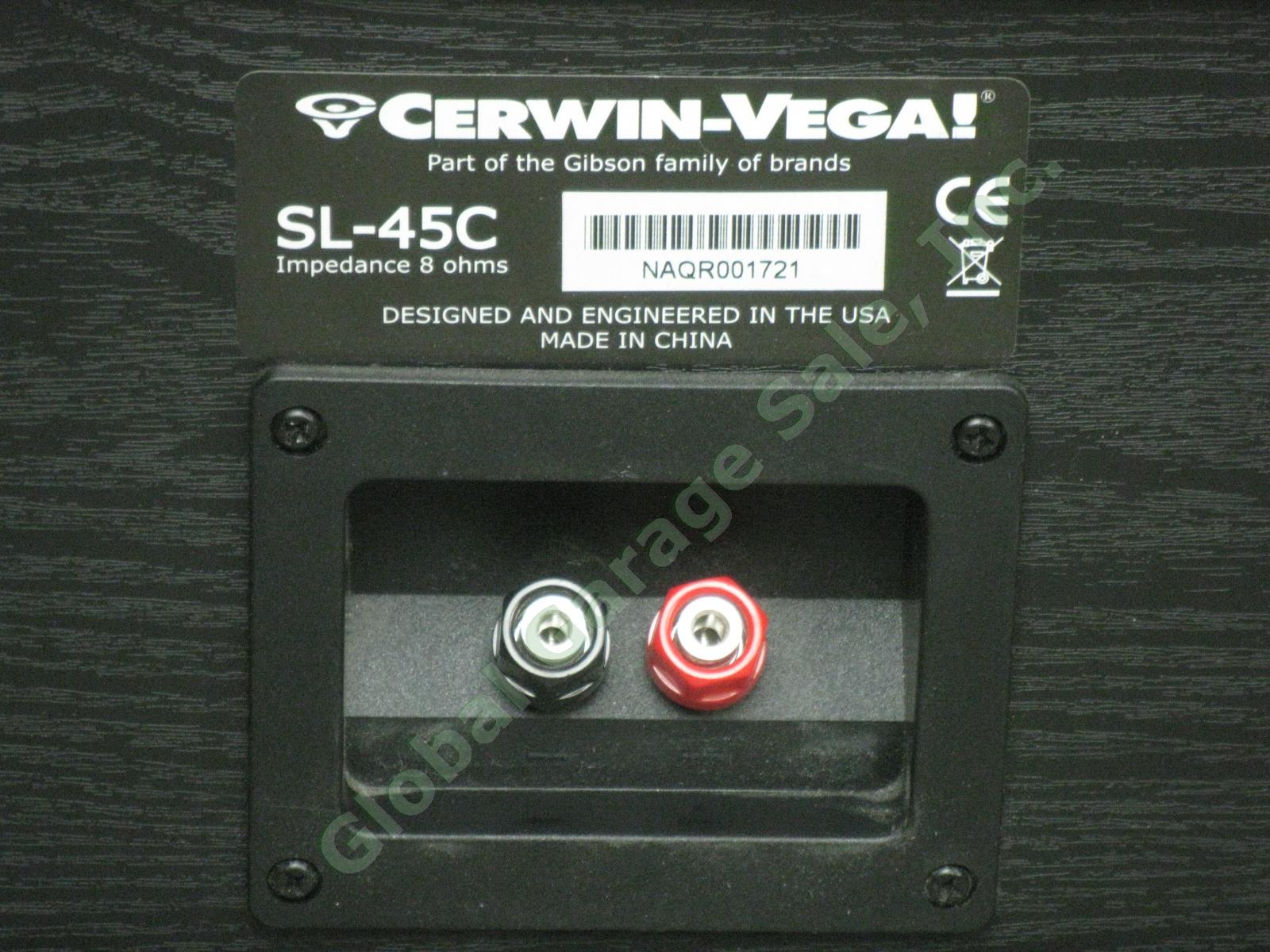 Cerwin Vega SL-45C Quad 5 1/4" Center Channel Speaker Surround Sound System 8