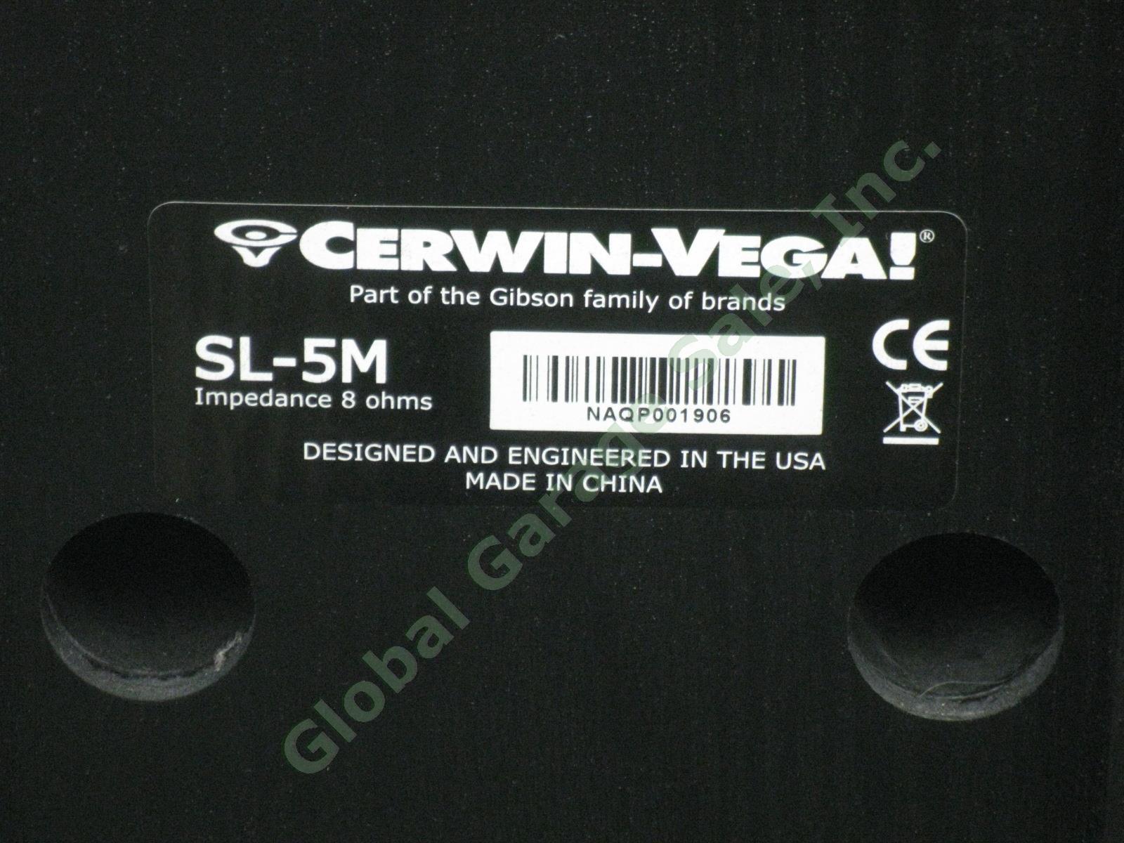 Cerwin Vega SL-5M 5 1/4" 2-Way Bookshelf Surround Sound Stereo Speakers Pair 5