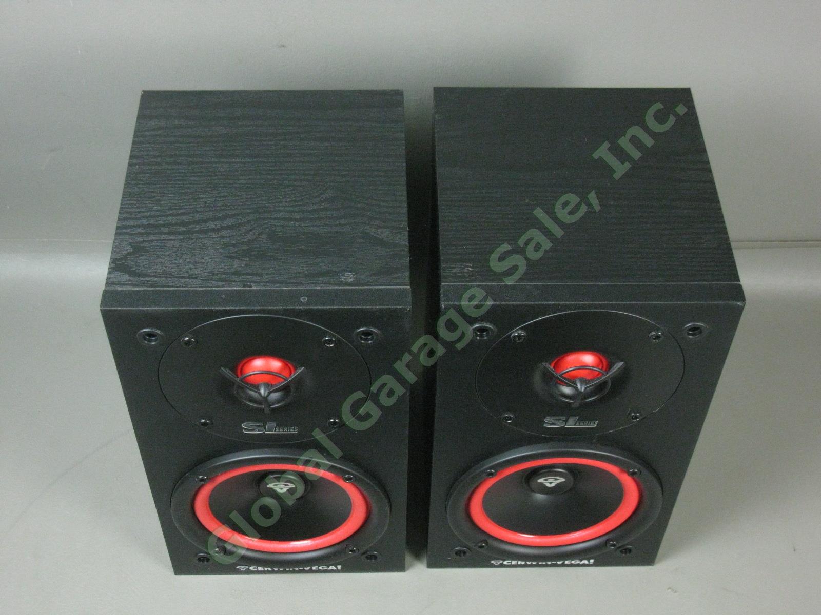 Cerwin Vega SL-5M 5 1/4" 2-Way Bookshelf Surround Sound Stereo Speakers Pair 6