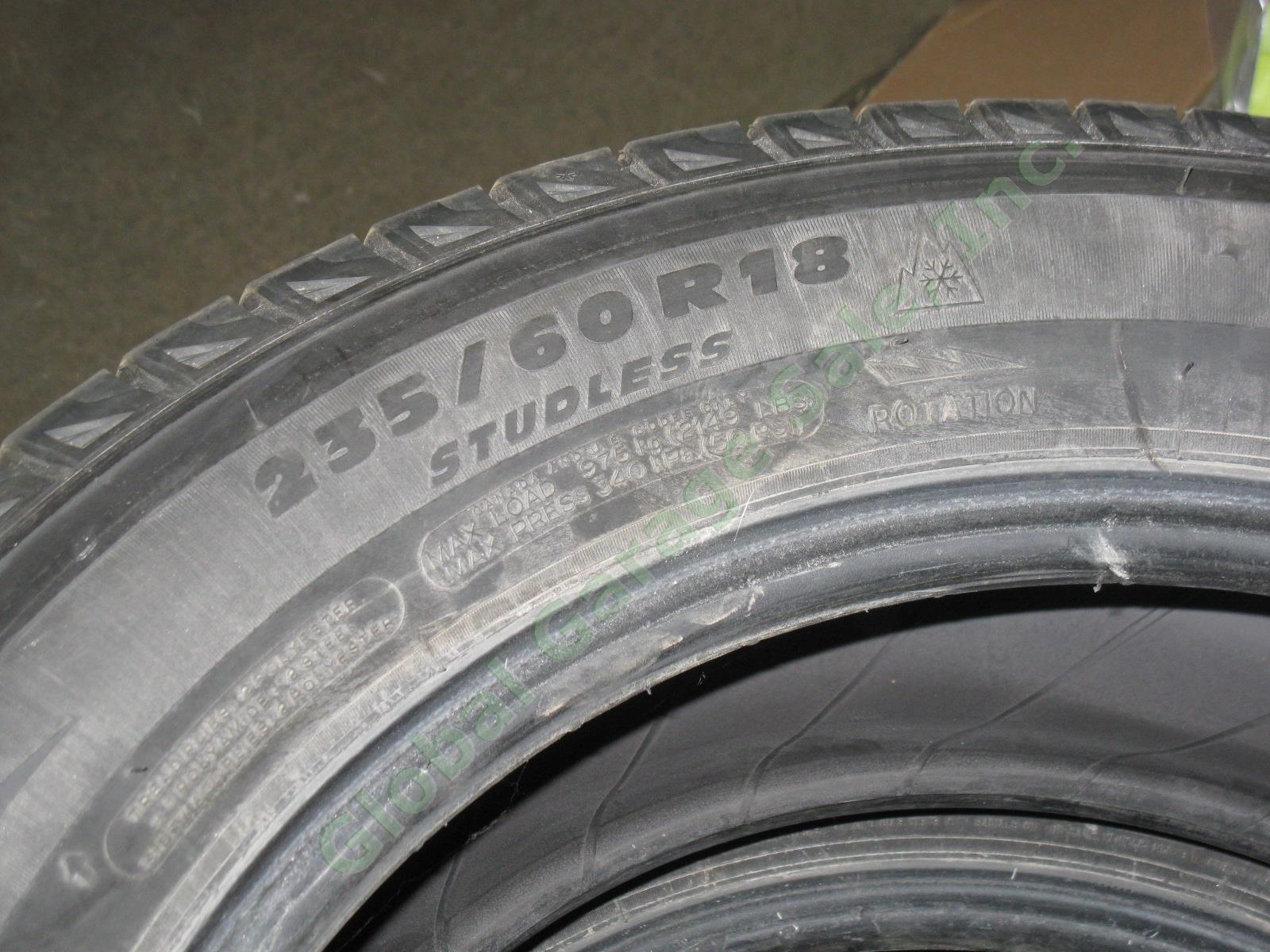 4 Michelin Latitude 18" X-Ice M+S Mud Snow Tires 235/60/R18 Acura RDX 8/32" EXC! 3