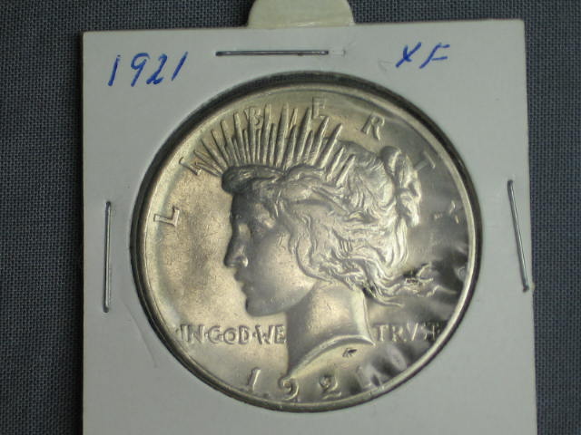 Rare 1921 P Silver Peace Dollar High Relief Coin NR! 1