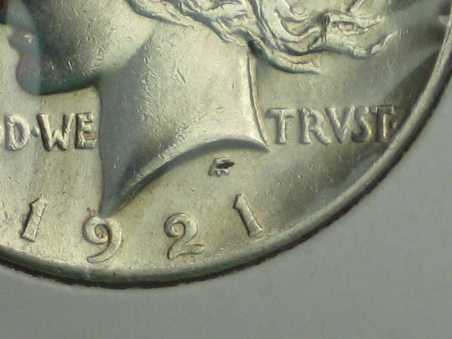 Rare 1921 P Silver Peace Dollar High Relief Coin NR! 2