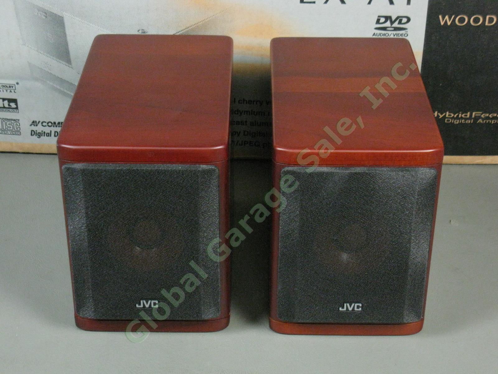 JVC EX-A1 Compact Stereo System DVD/CD Receiver Wood Cone Speakers Remote NR 3