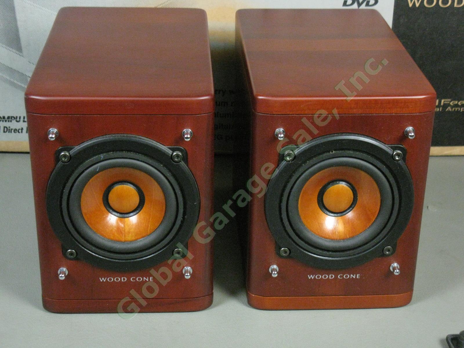 JVC EX-A1 Compact Stereo System DVD/CD Receiver Wood Cone Speakers Remote NR 4