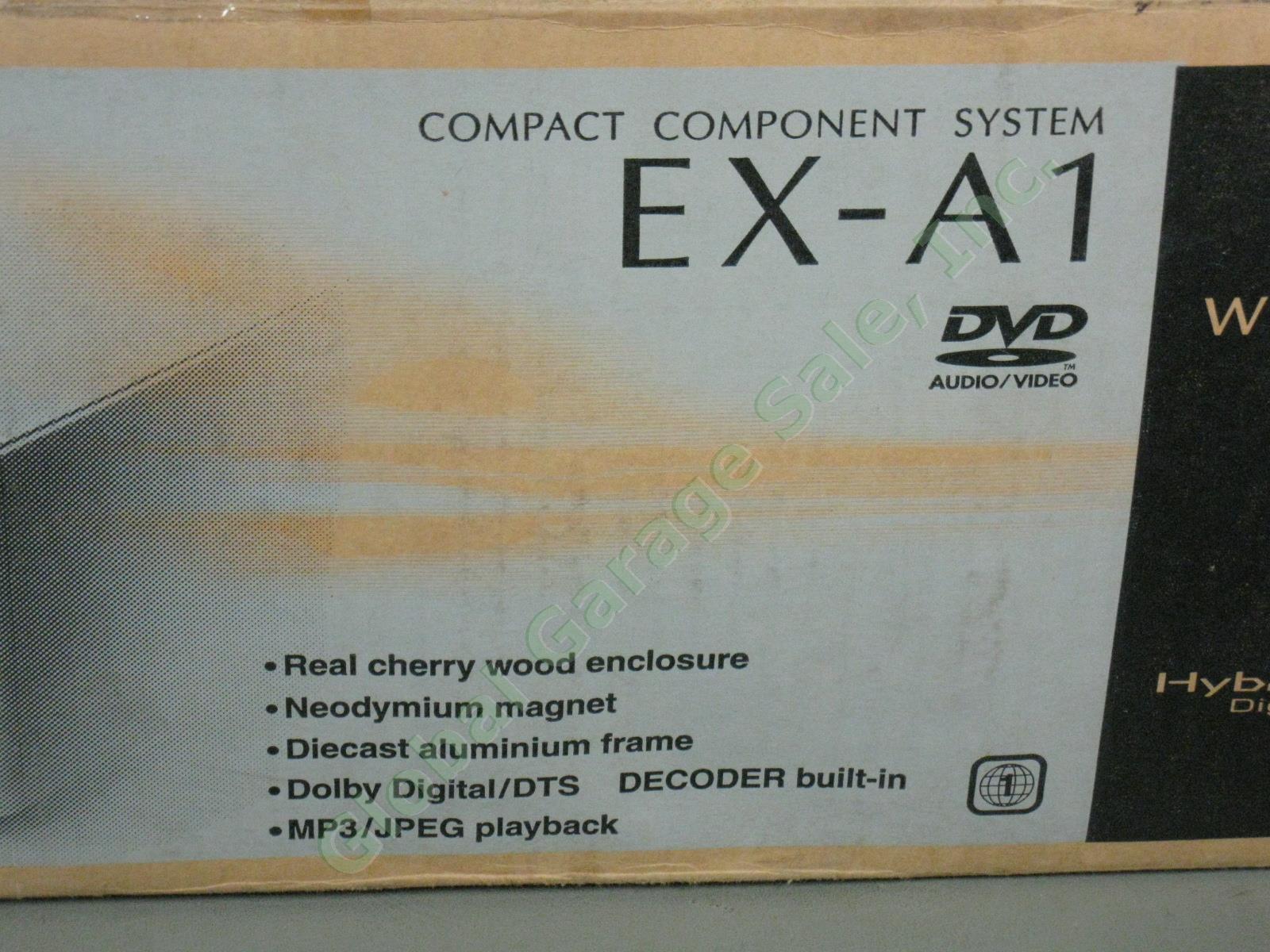 JVC EX-A1 Compact Stereo System DVD/CD Receiver Wood Cone Speakers Remote NR 10