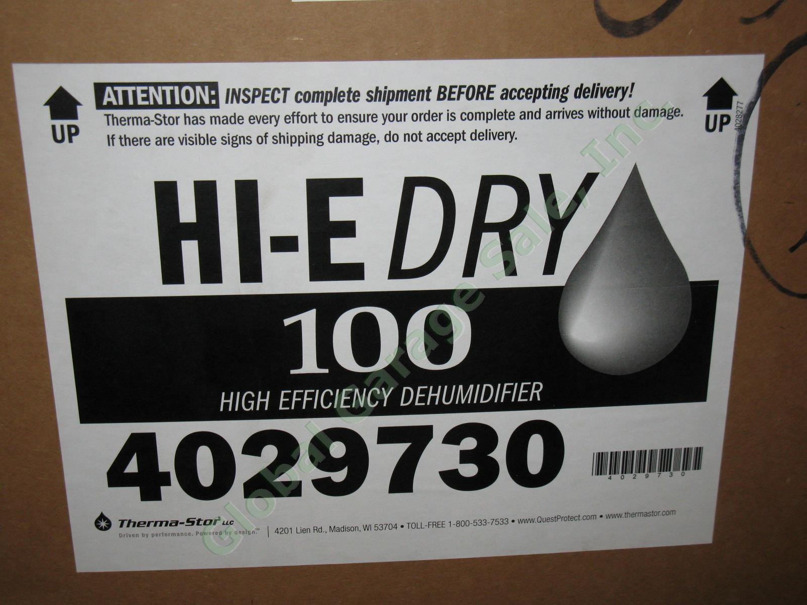 NEW Therma-Stor Hi-E Dry 100 Commercial Industrial High Efficiency Dehumidifier