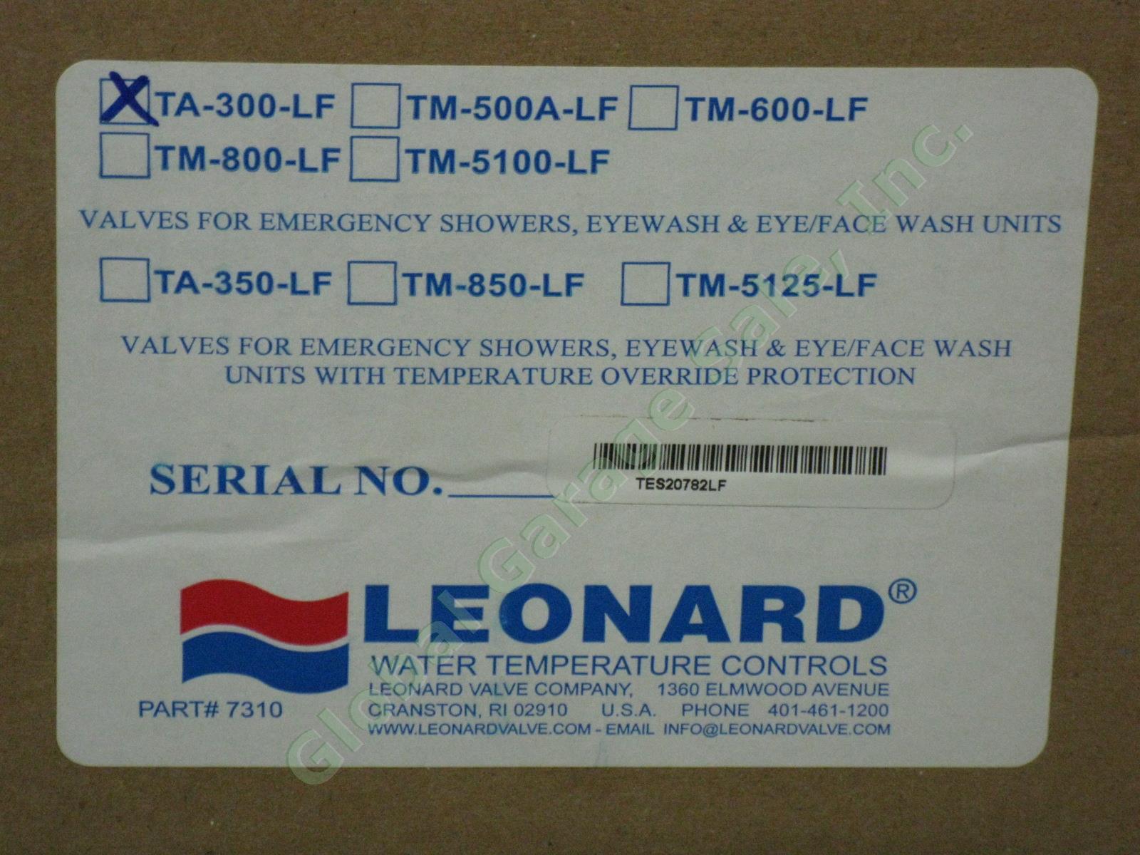 Leonard TA-300 LF Emergency Eye Face Water Wash Valve Temperature Protection NR 1