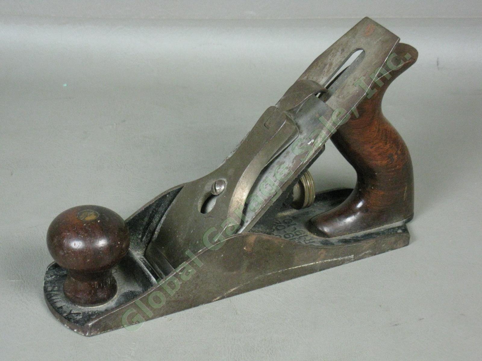 Vintage Stanley Bailey No 4 Smooth Bottom Carpentry Wood Plane Pat 4/19/1910 NR!