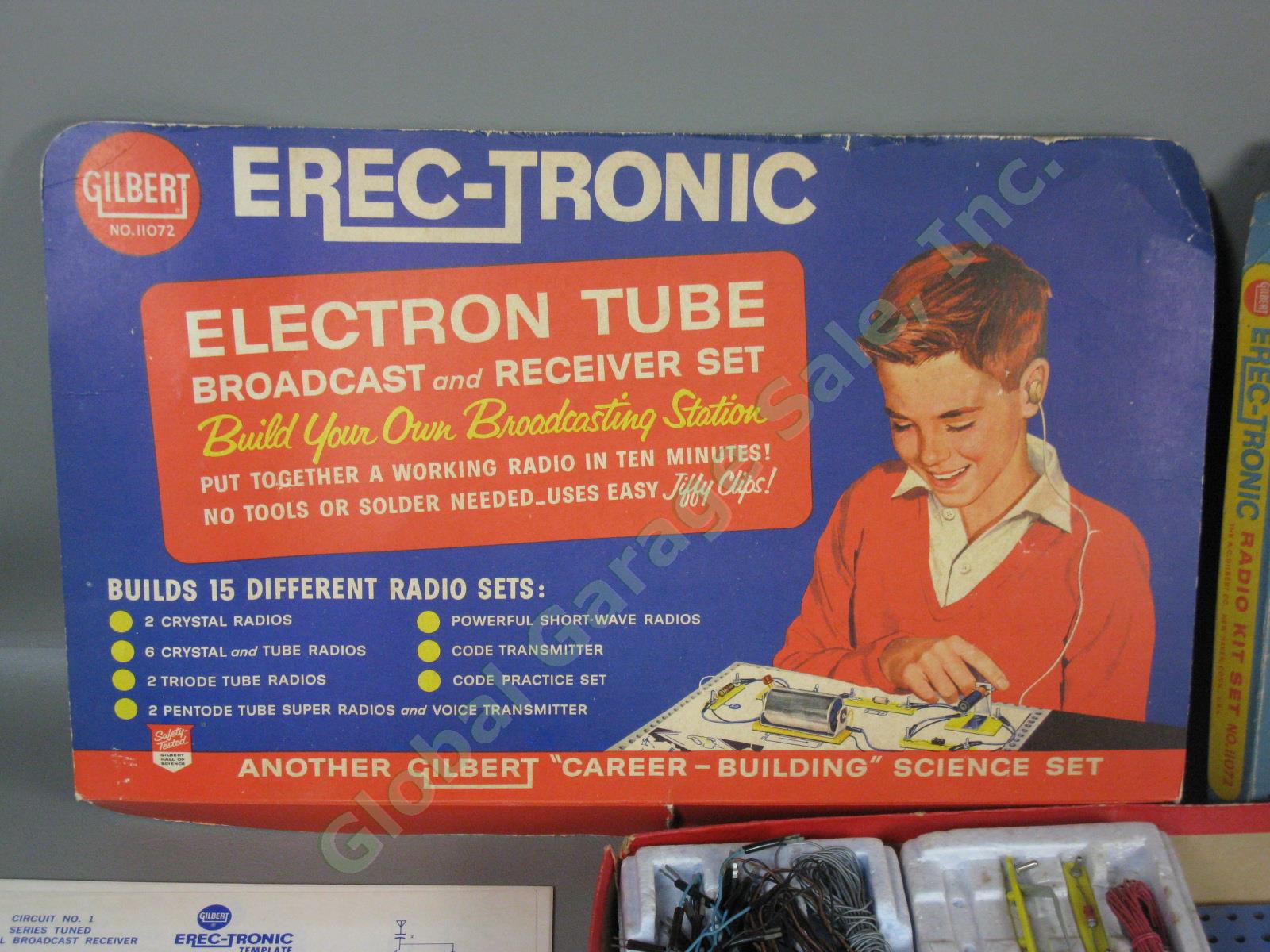 Vtg 1961 Gilbert Erec-Tronic Electronic Radio Kit Set 11072 + Correspondence NR! 2