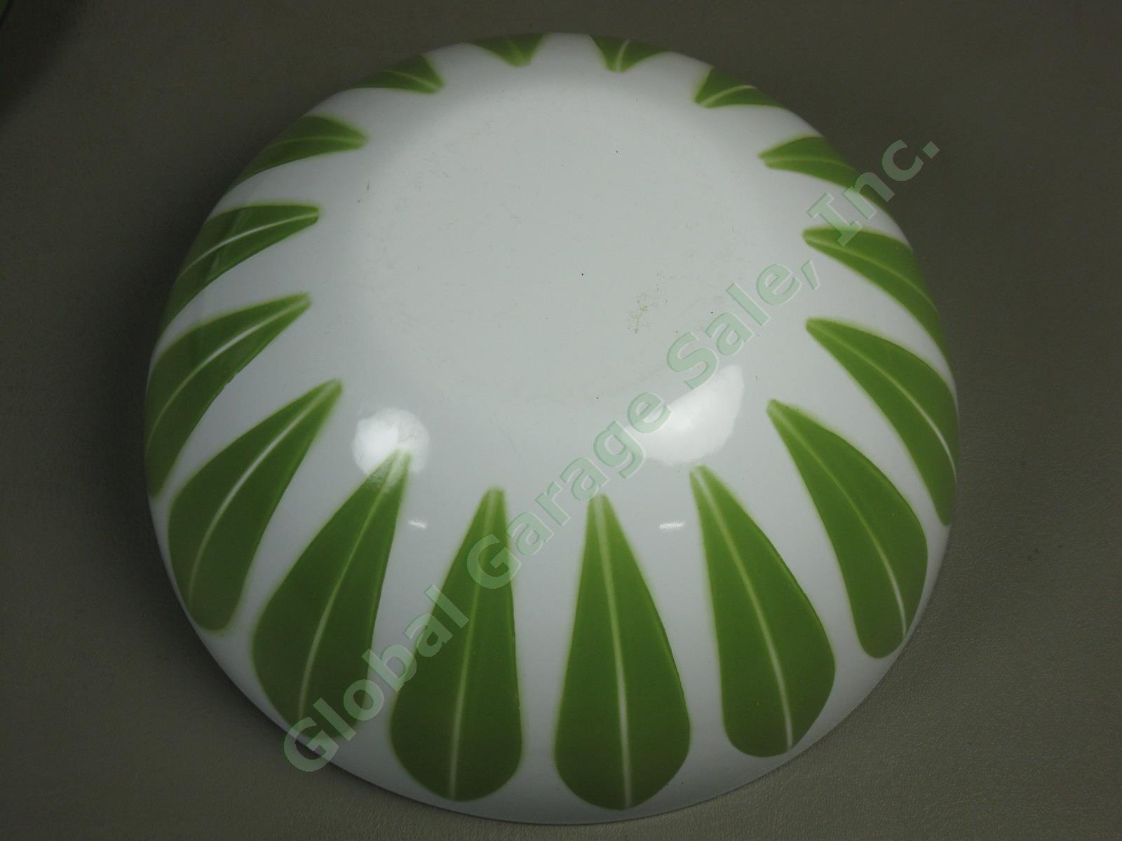 Vtg Mid Century Cathrineholm Green Lotus Enamelware 9.5" Bowl 10" Plate/Platter 3