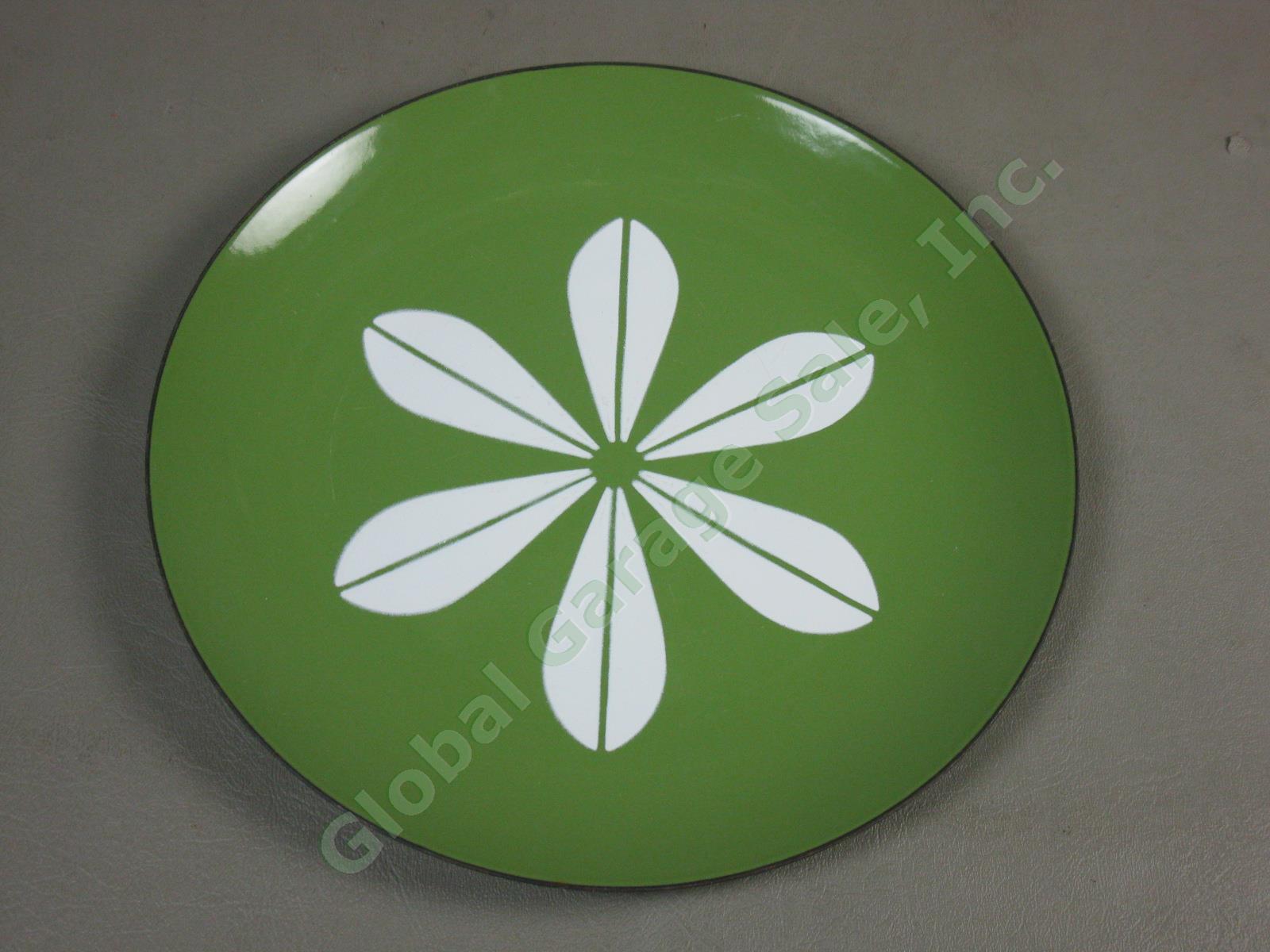 Vtg Mid Century Cathrineholm Green Lotus Enamelware 9.5" Bowl 10" Plate/Platter 4