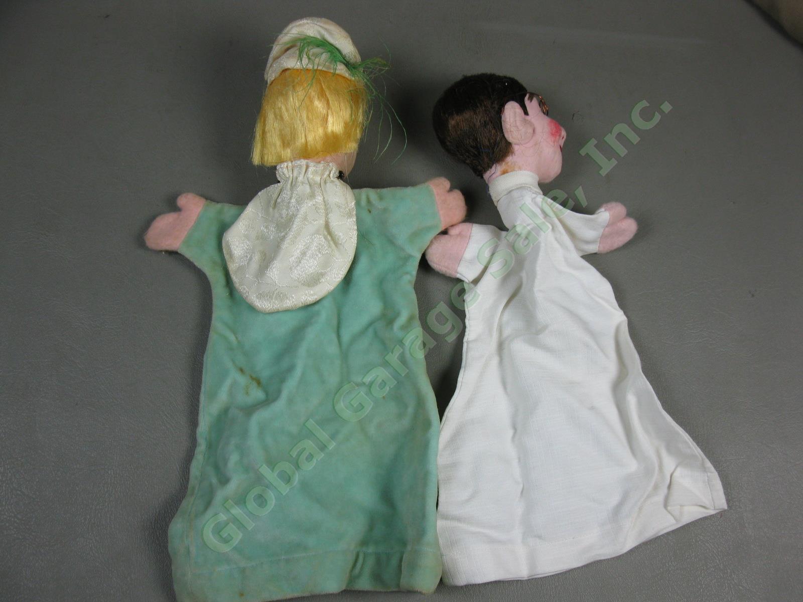 14 Vtg 1940s 1950s Hand Puppets Lot Germany Kunstlerpuppe Felt Heads Kersa + NR! 16