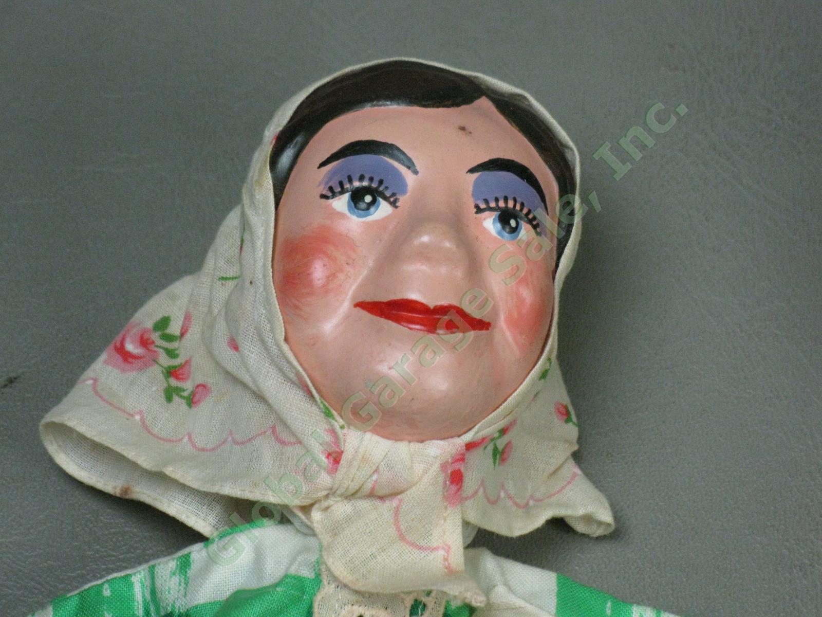 14 Vtg 1940s 1950s Hand Puppets Lot Germany Kunstlerpuppe Felt Heads Kersa + NR! 24