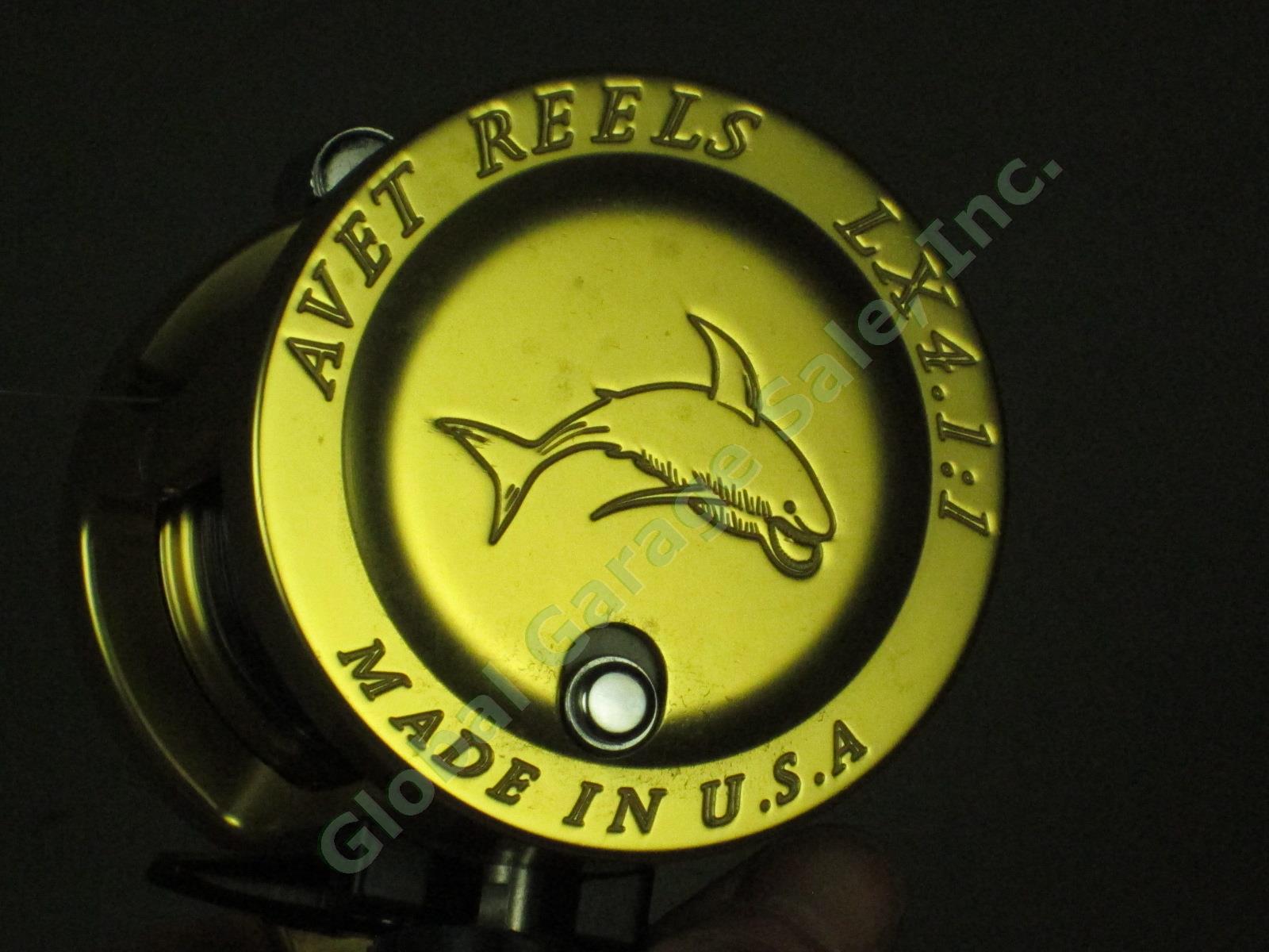 Avet LX 4.1.1 Lever Drag Gold Fishing Reel Stainless Bearings USA Made EXC+ Cond 4