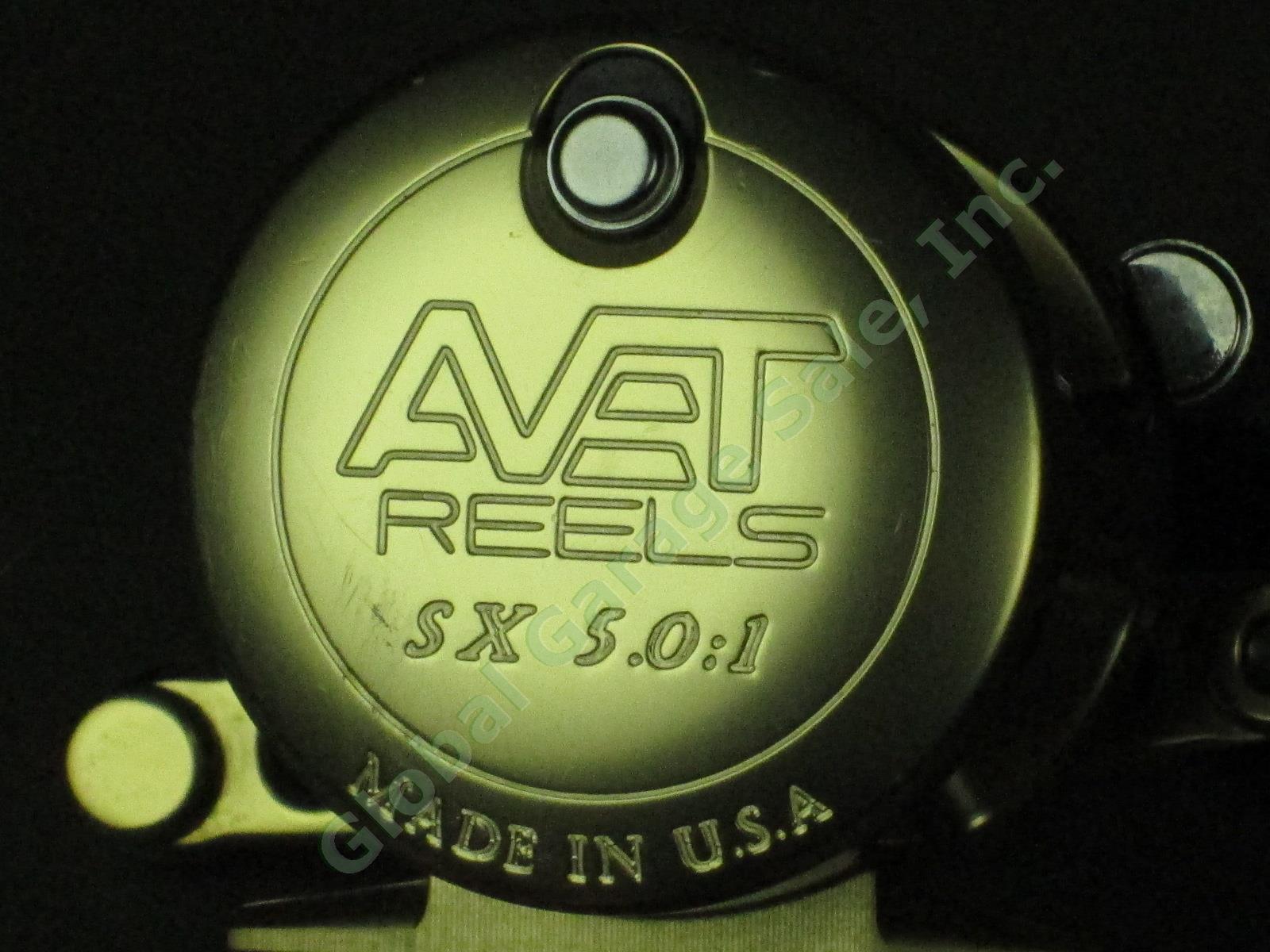 Avet SX 5.0:1 Lever Drag Saltwater Fishing Reel Made In USA Gold Near Mint! NR! 5
