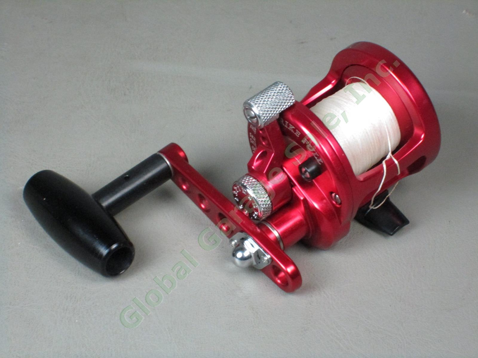 Avet SX 5.0:1 Lever Drag Saltwater Fishing Reel Made In USA Red Near Mint! NR! 2