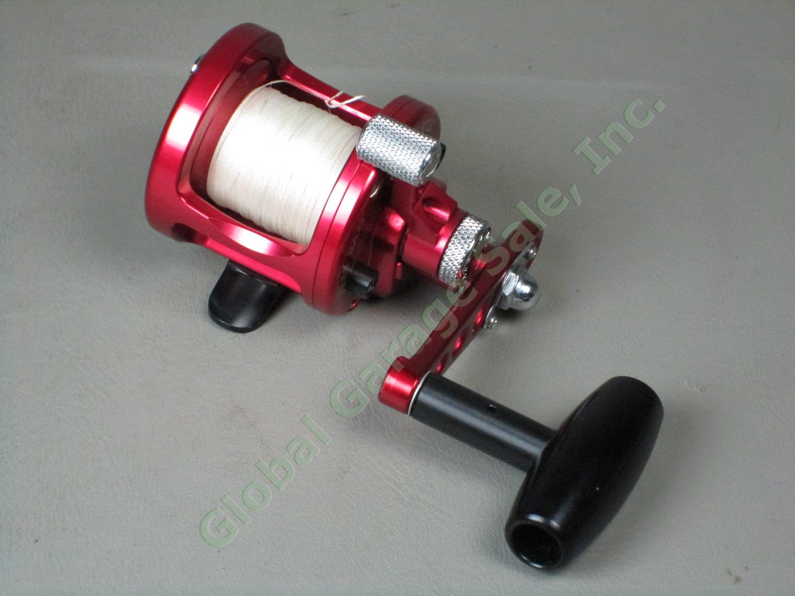 Avet SX 5.0:1 Lever Drag Saltwater Fishing Reel Made In USA Red Near Mint! NR! 3