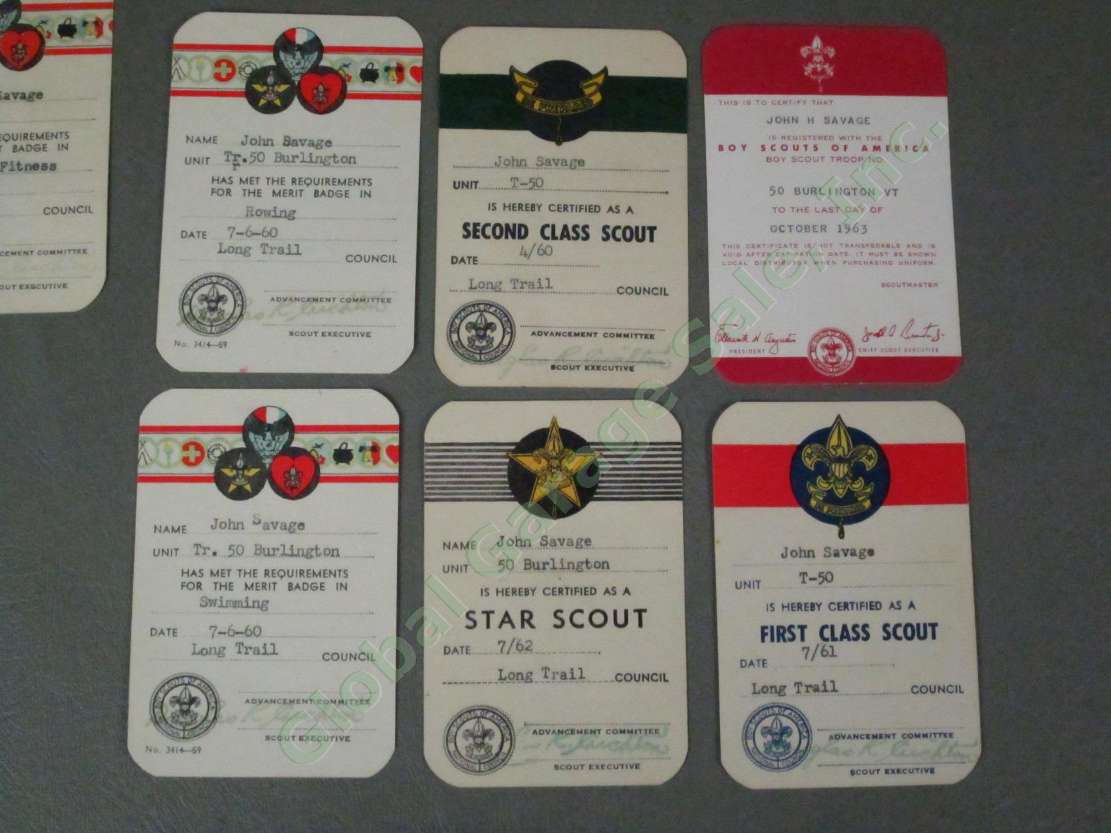 Vtg 1950s 1960s Vermont Boy Scout Patch Merit Badge Card Ribbon Lot Long Trail + 13