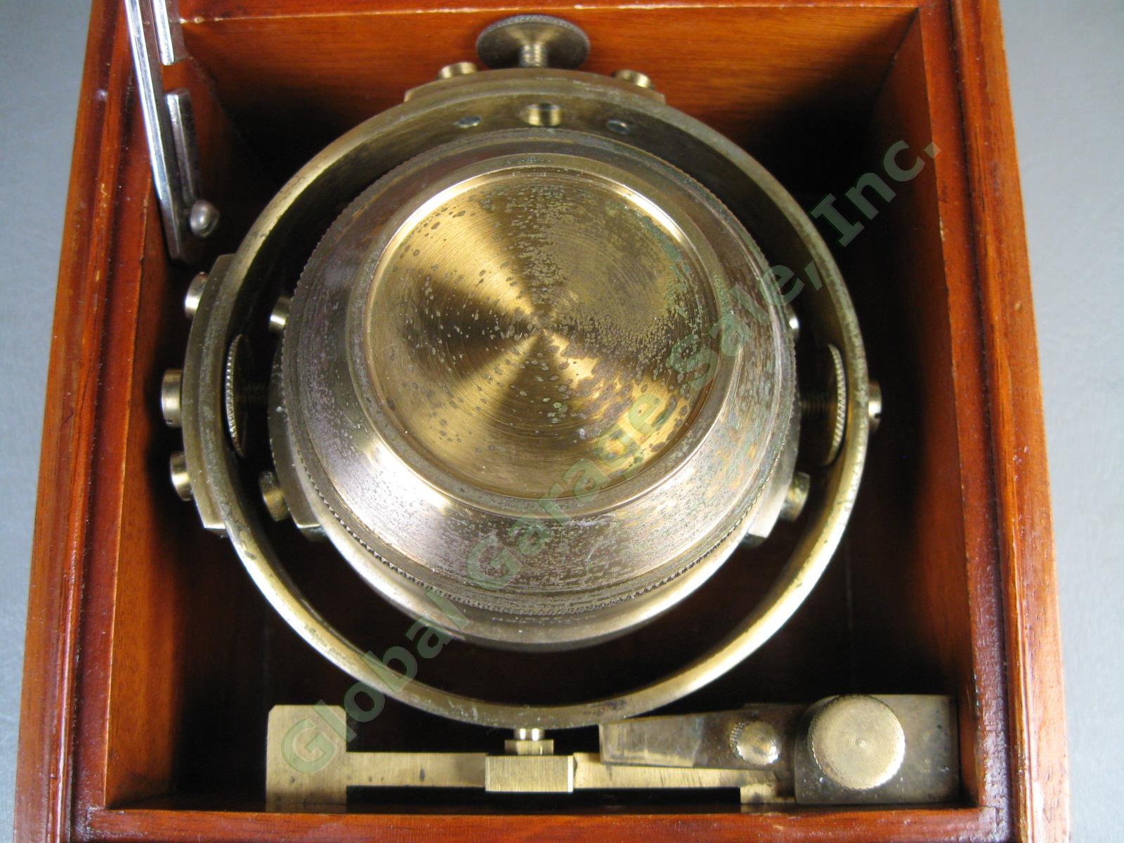 Vtg WWII 1943 Hamilton US Navy Gimbal Mounted Ship Chronometer Watch Model 22 7