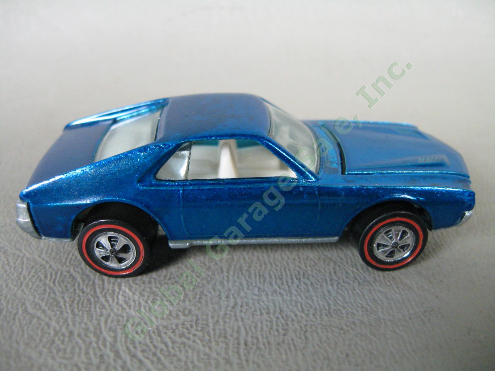 1968 Hot Wheels Redline USA 6267 Custom AMX Spectraflame Blue American Motors NR 2